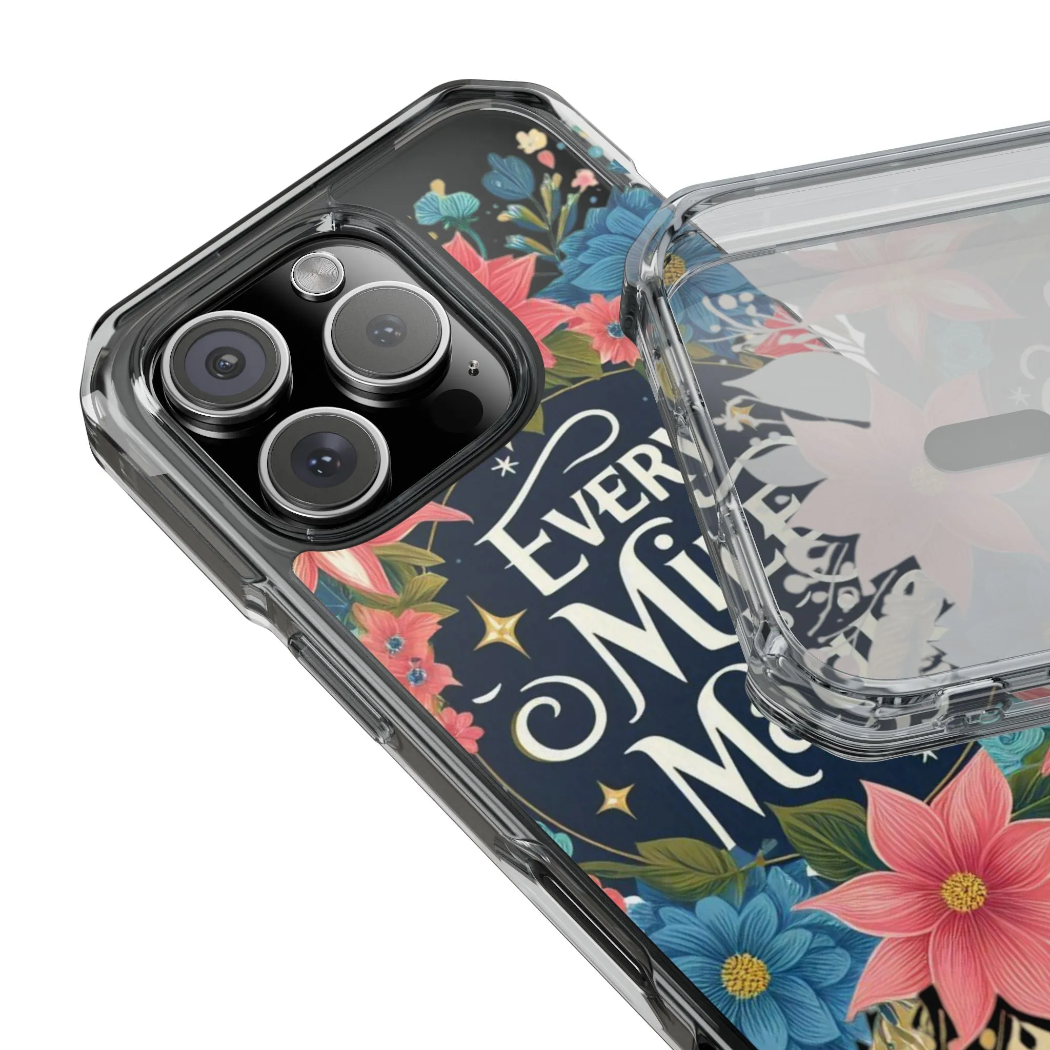 Magnetic Clear Impact Cases, Floral Runner Iphone Case, Every Run Is Magic, Protective Phone Cover, Runner Gift, Fitness Lover Gift, Workout