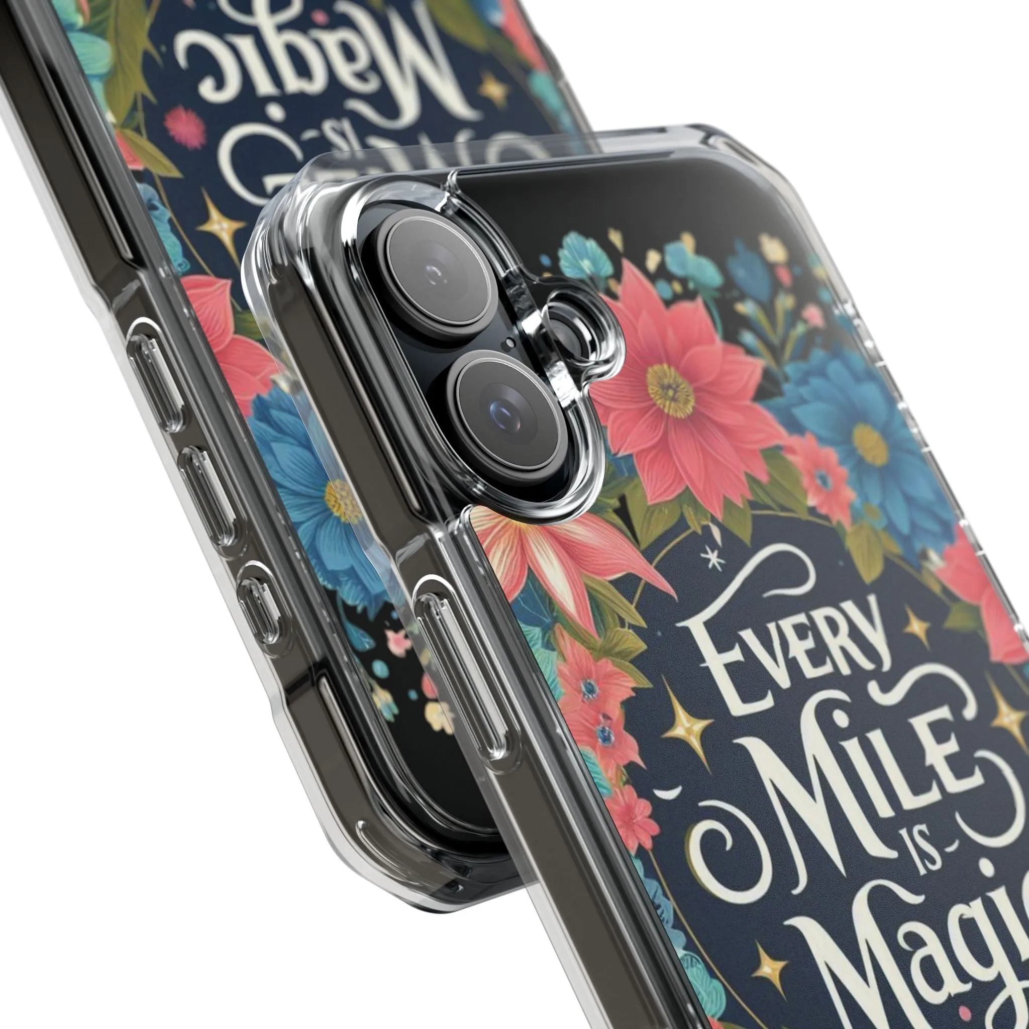 Magnetic Clear Impact Cases, Floral Runner Iphone Case, Every Run Is Magic, Protective Phone Cover, Runner Gift, Fitness Lover Gift, Workout