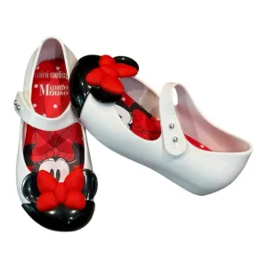 Mini Melissa white, black, red Minnie ears Maryjanes