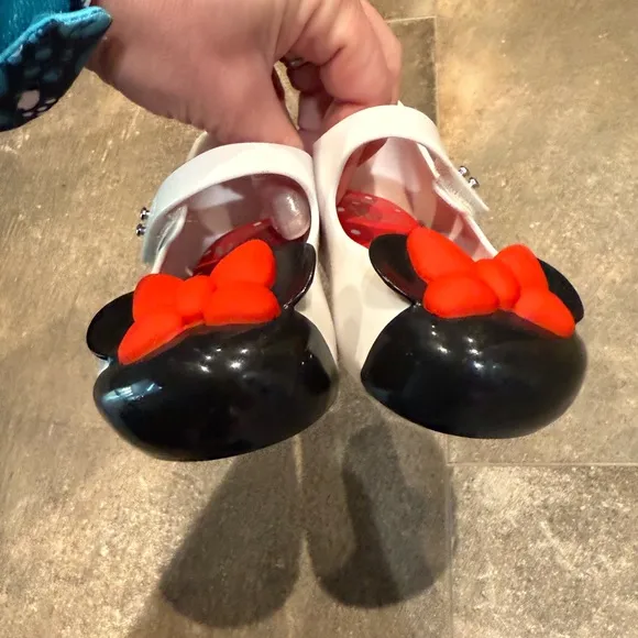 Mini Melissa white, black, red Minnie ears Maryjanes