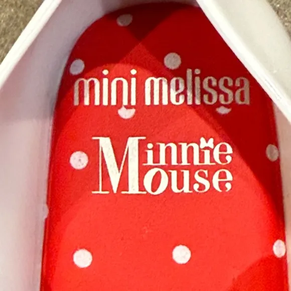 Mini Melissa white, black, red Minnie ears Maryjanes
