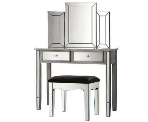 Mirrored Furniture Dressing Table Dresser Mirror Stool Chest of Drawers