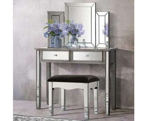 Mirrored Furniture Dressing Table Dresser Mirror Stool Chest of Drawers