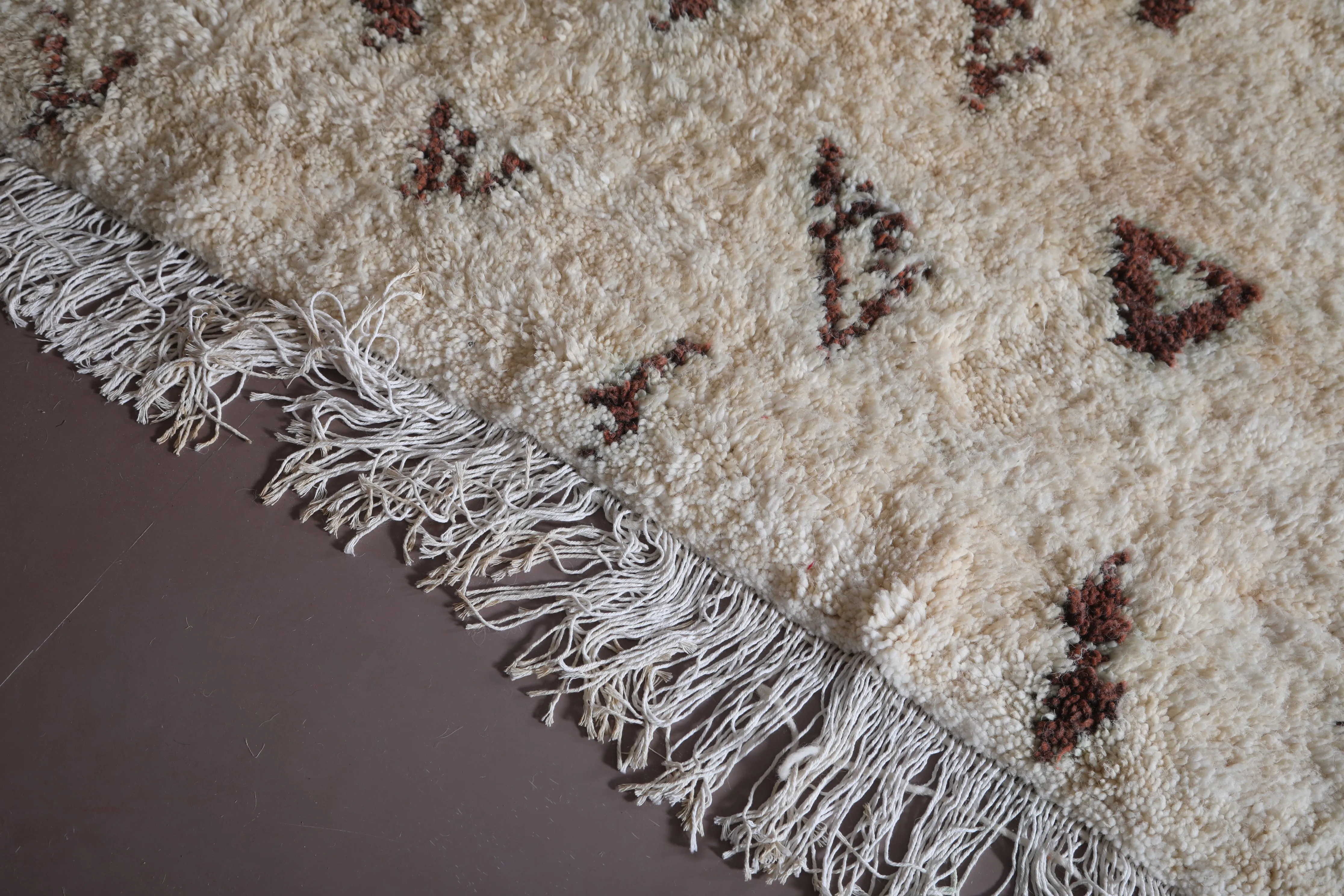 Moroccan berber Rug - Beni Ourain Brown and Beige rug - Custom Rug