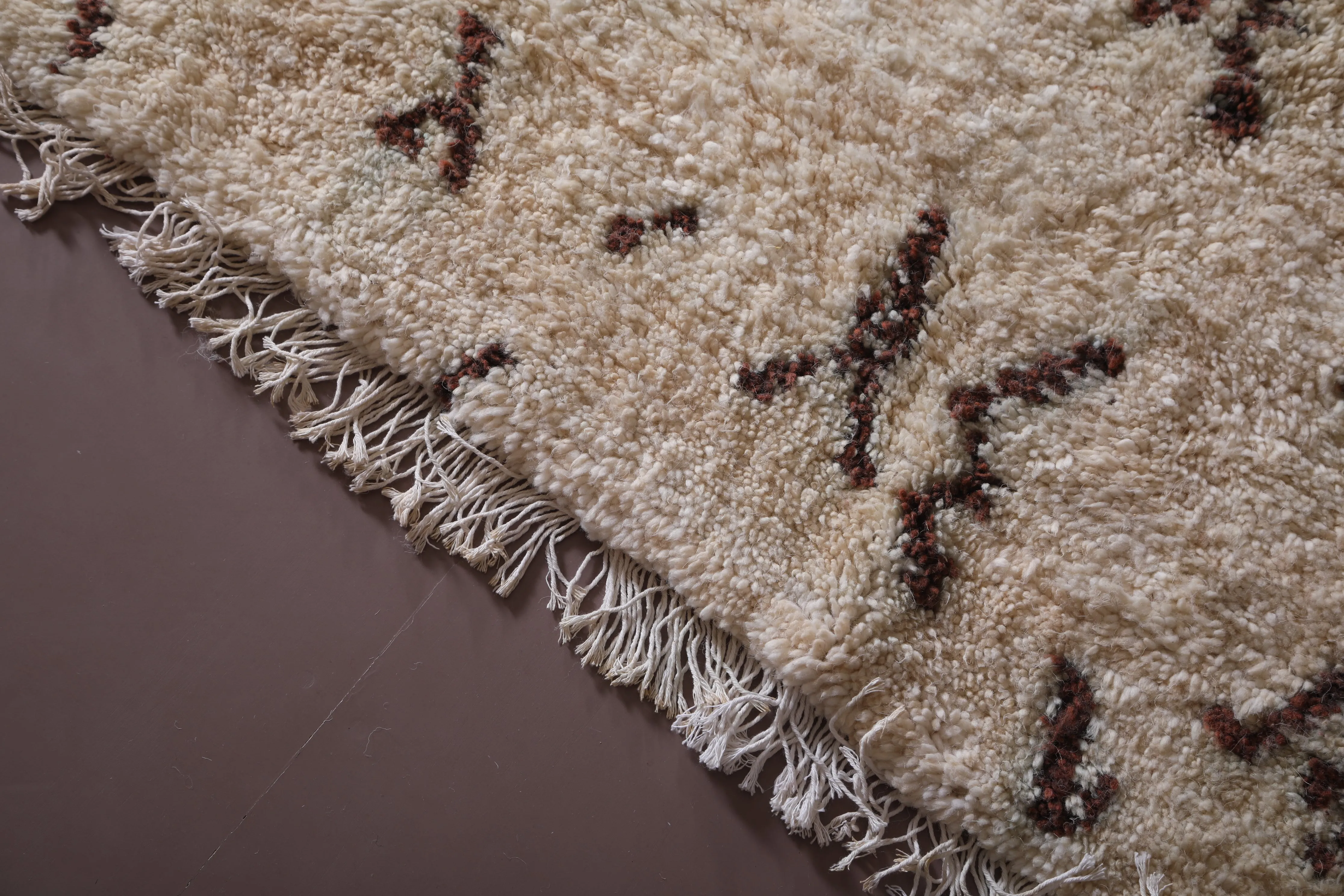 Moroccan berber Rug - Beni Ourain Brown and Beige rug - Custom Rug
