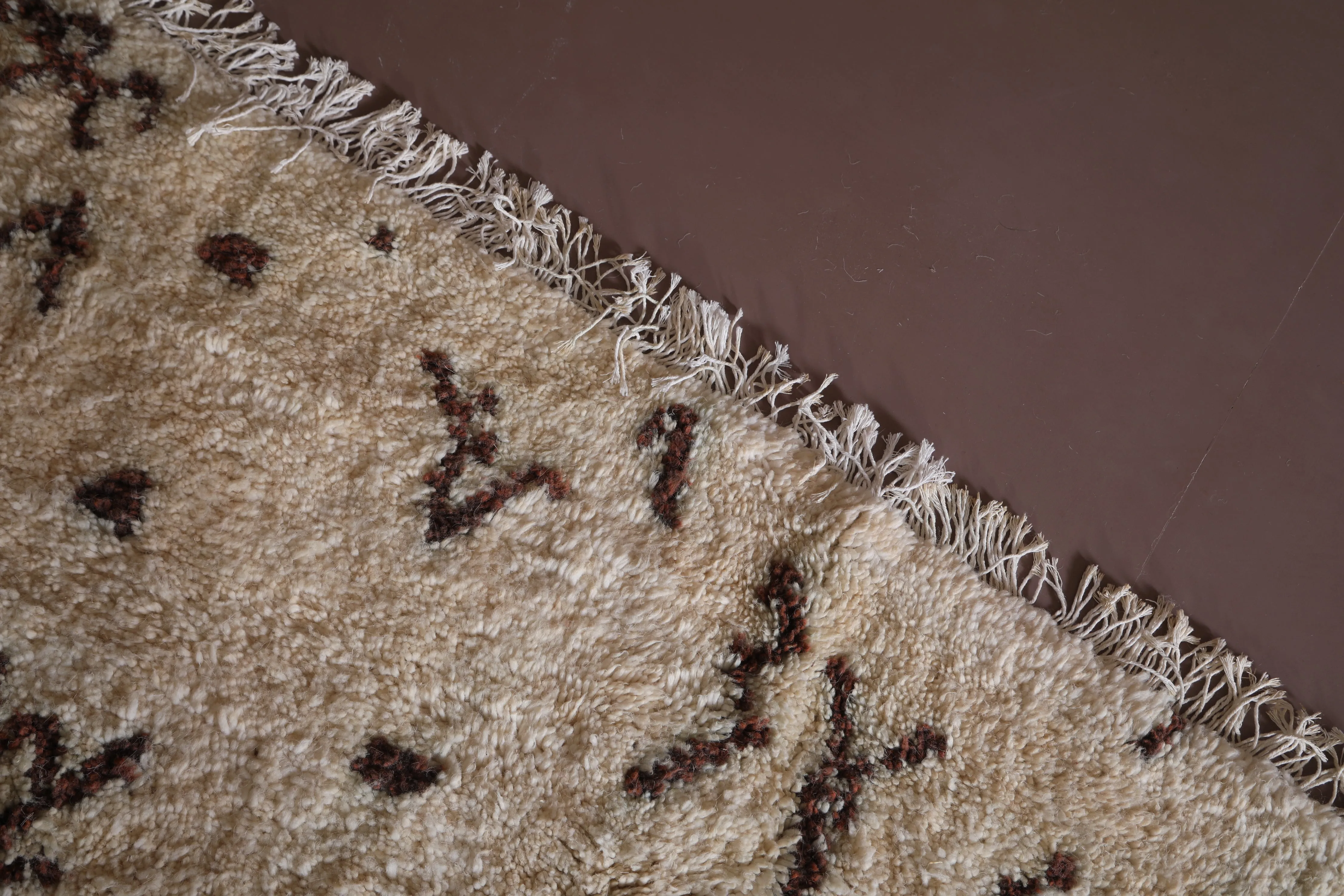 Moroccan berber Rug - Beni Ourain Brown and Beige rug - Custom Rug