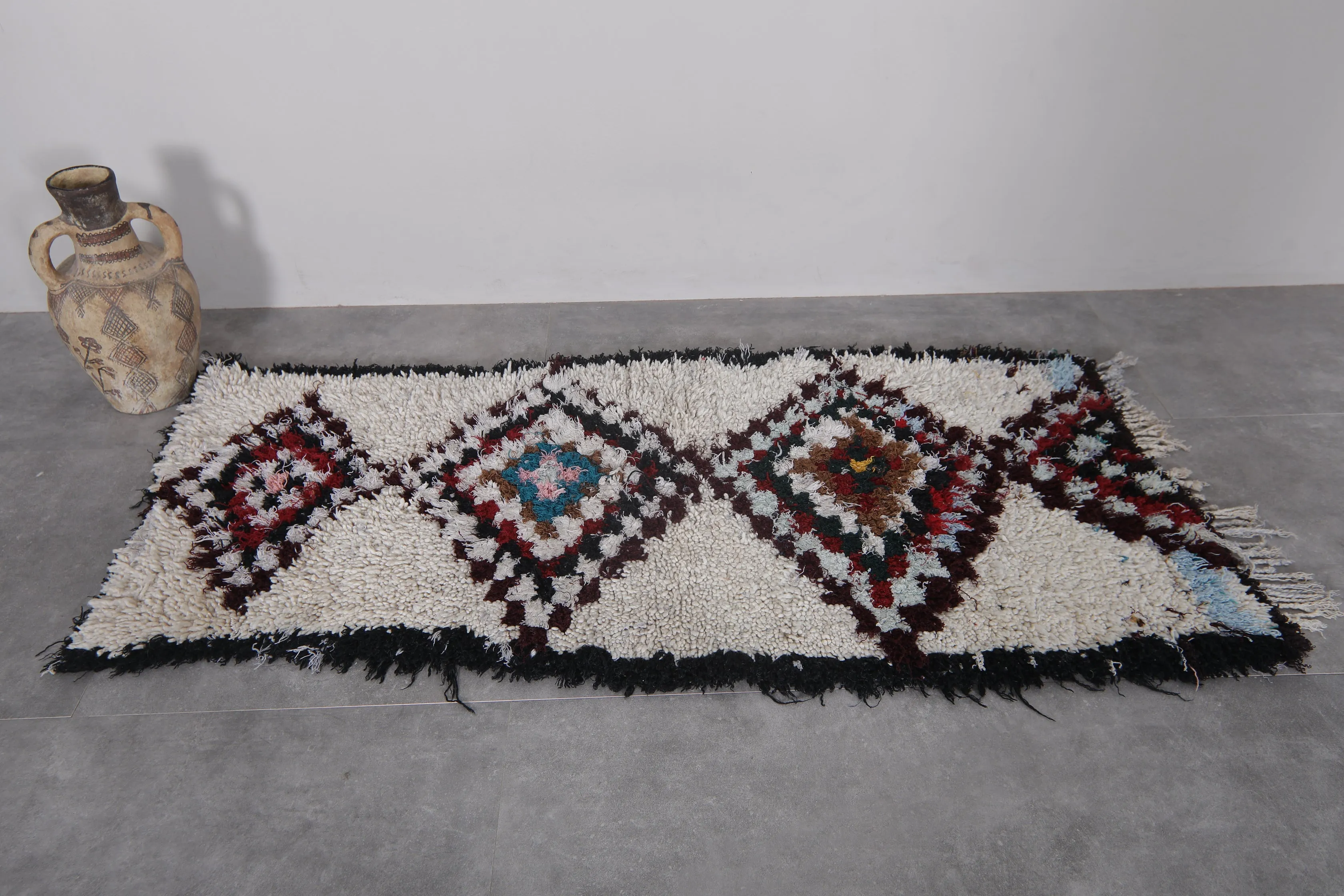 Moroccan hallway Runner Rug 2.5 X 5.6 Feet