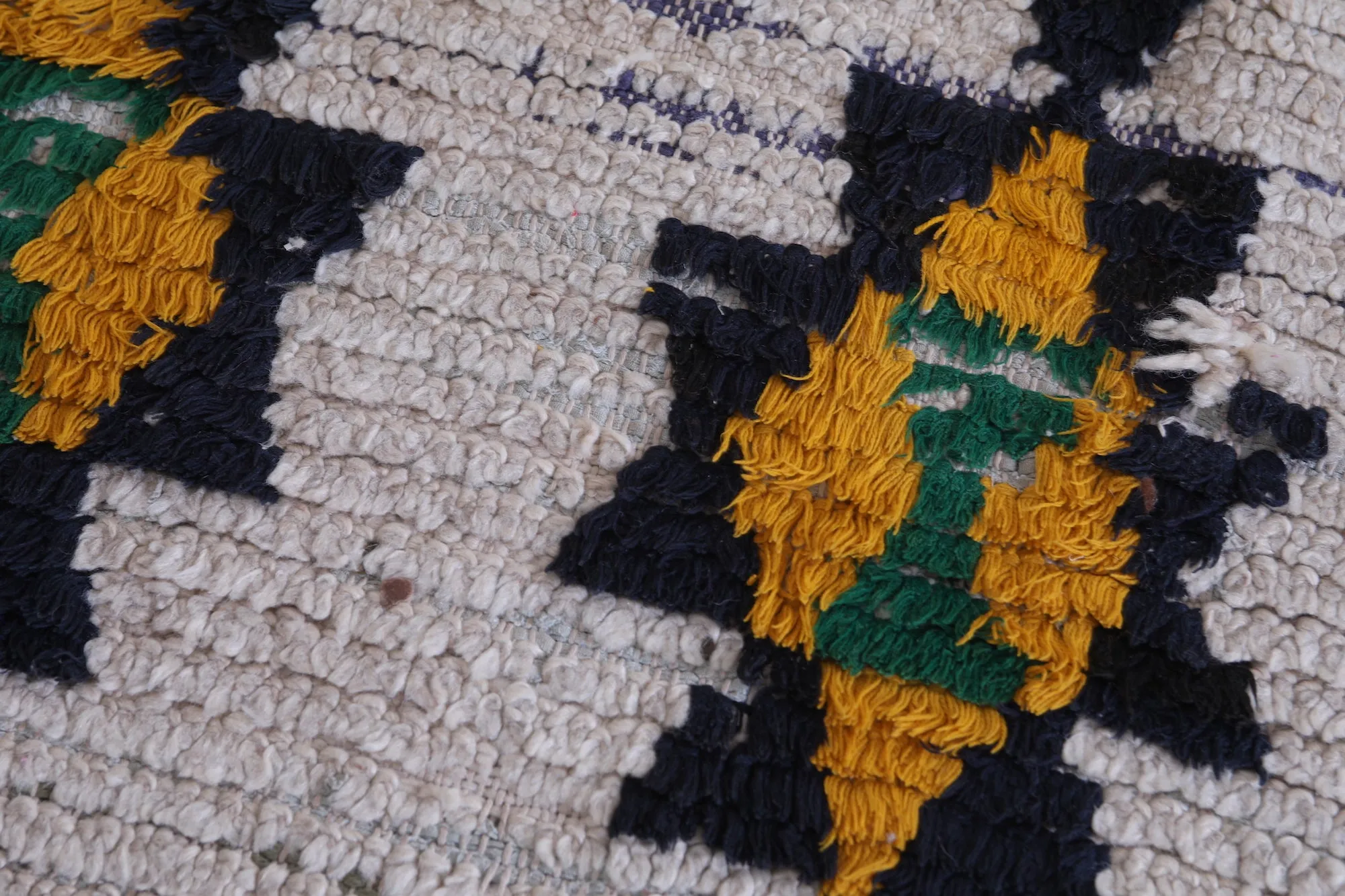 Moroccan Handmade Rug – Geometric Star Patterns 3.5 x 5.3 FT