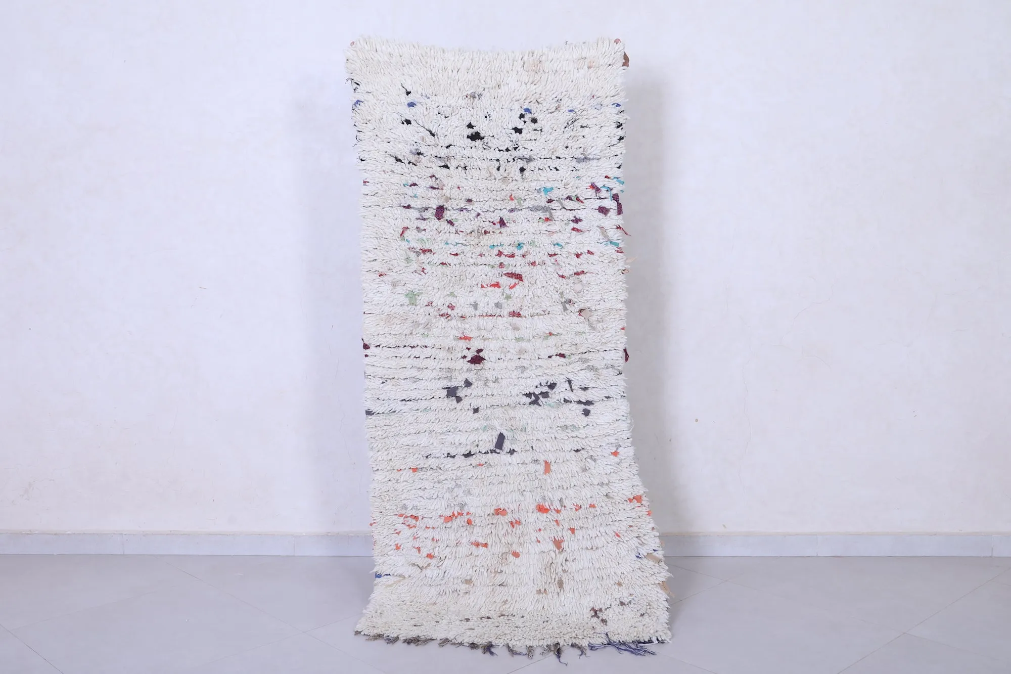 Moroccan Shaggy Rug Runner – Handmade Berber Carpet (2.4 x 5.9 ft)