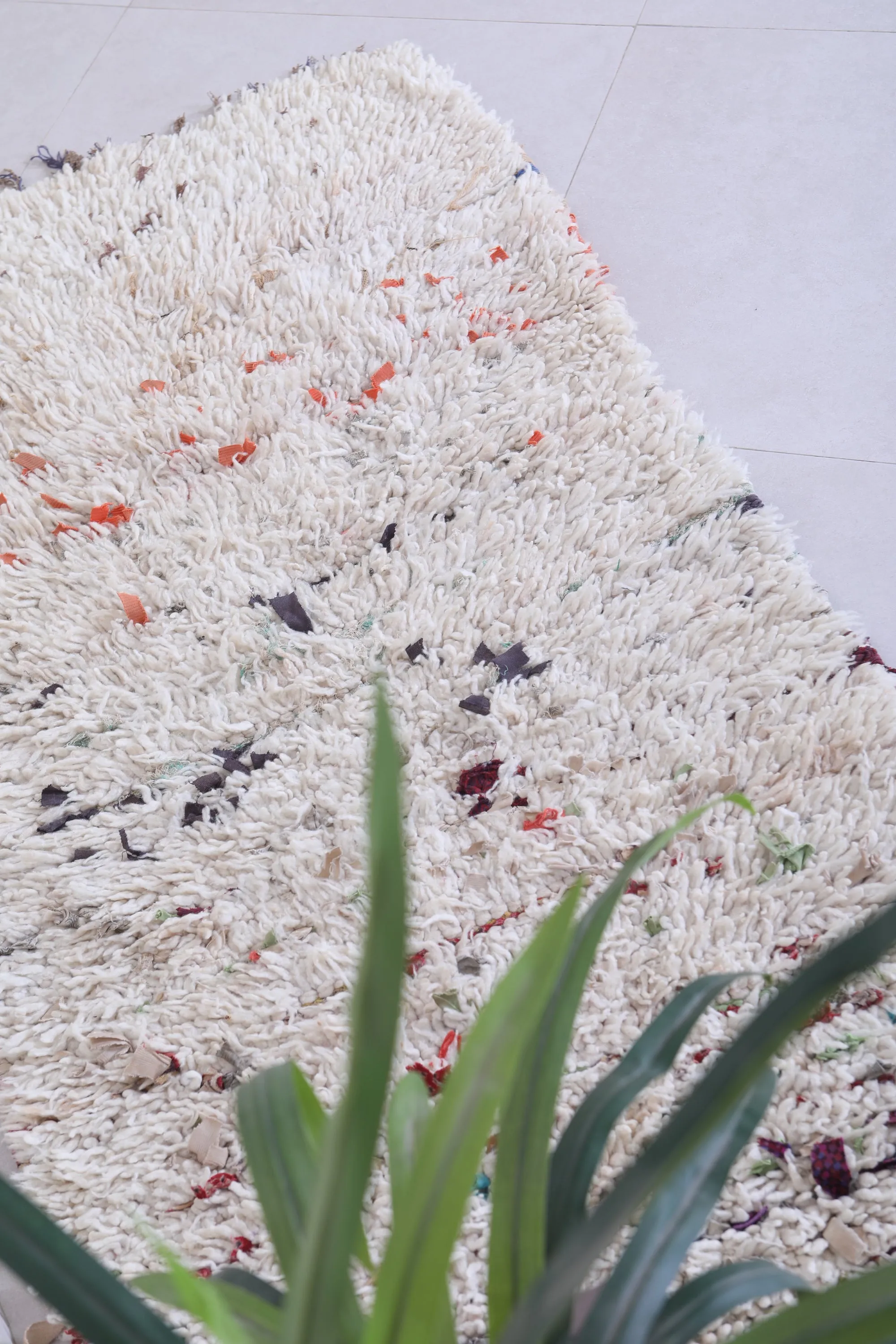 Moroccan Shaggy Rug Runner – Handmade Berber Carpet (2.4 x 5.9 ft)