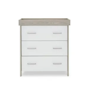 OBABY Nika Changing Unit - Grey Wash & White