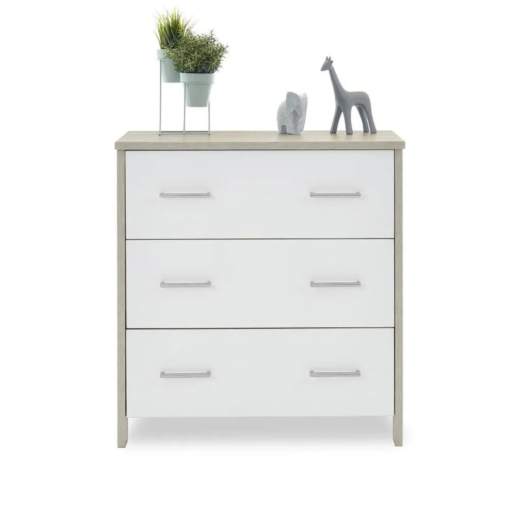 OBABY Nika Changing Unit - Grey Wash & White