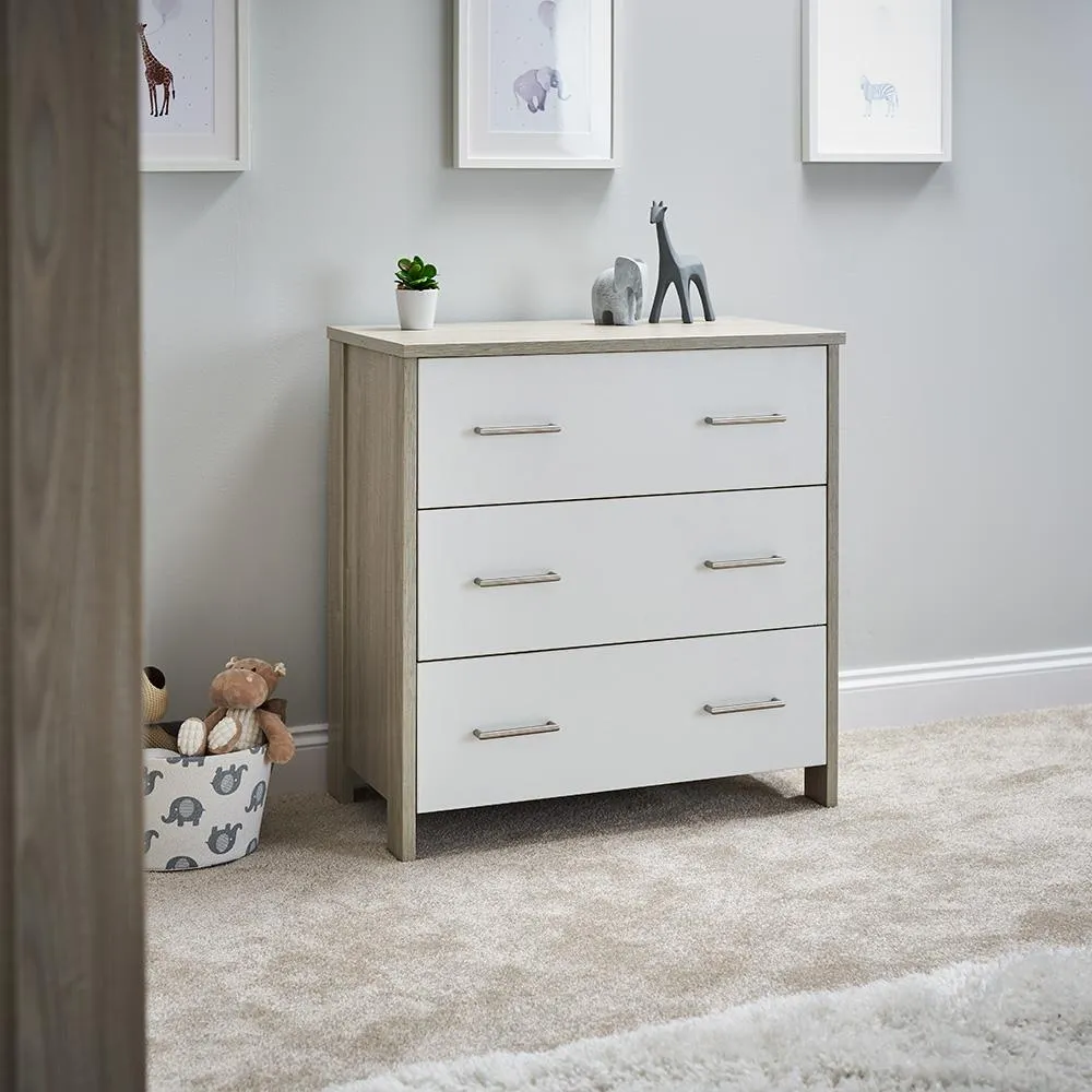 Obaby Nika Changing Unit - Grey Wash with White
