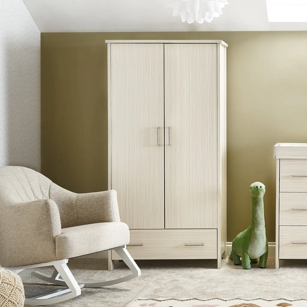 OBABY Nika Double Wardrobe - Oatmeal