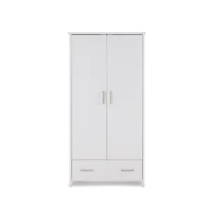 OBABY Nika Double Wardrobe - White Wash