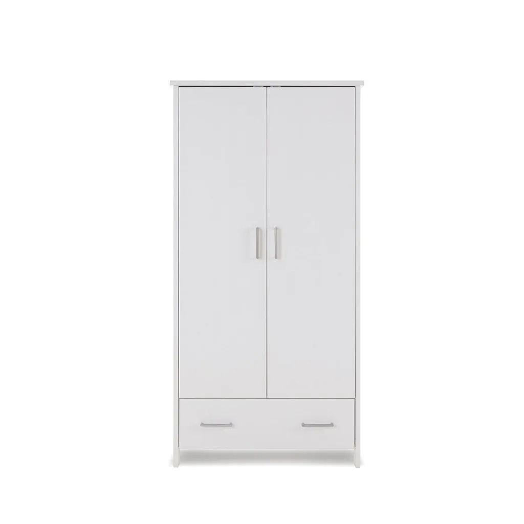 OBABY Nika Double Wardrobe - White Wash
