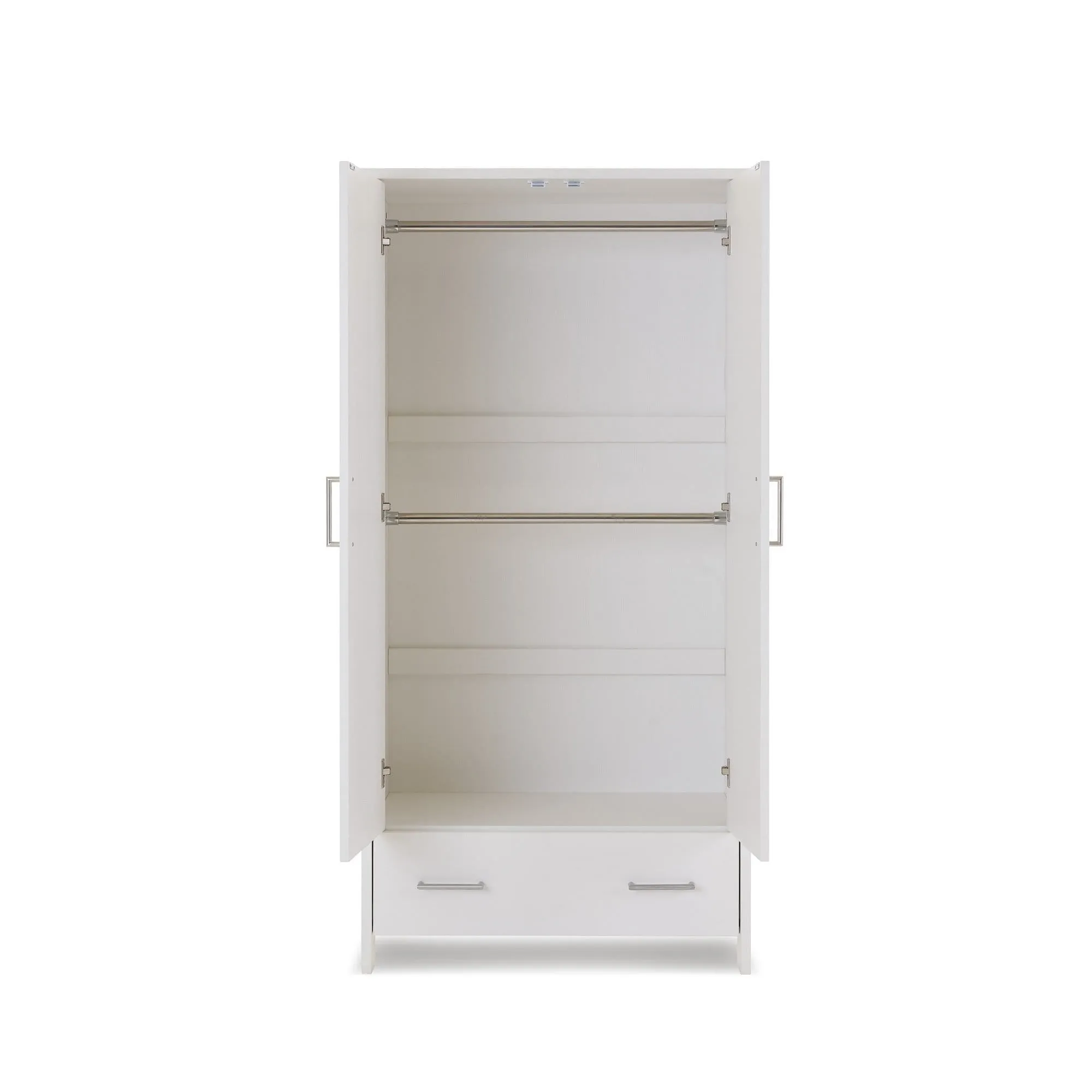 Obaby Nika Double Wardrobe - White Wash