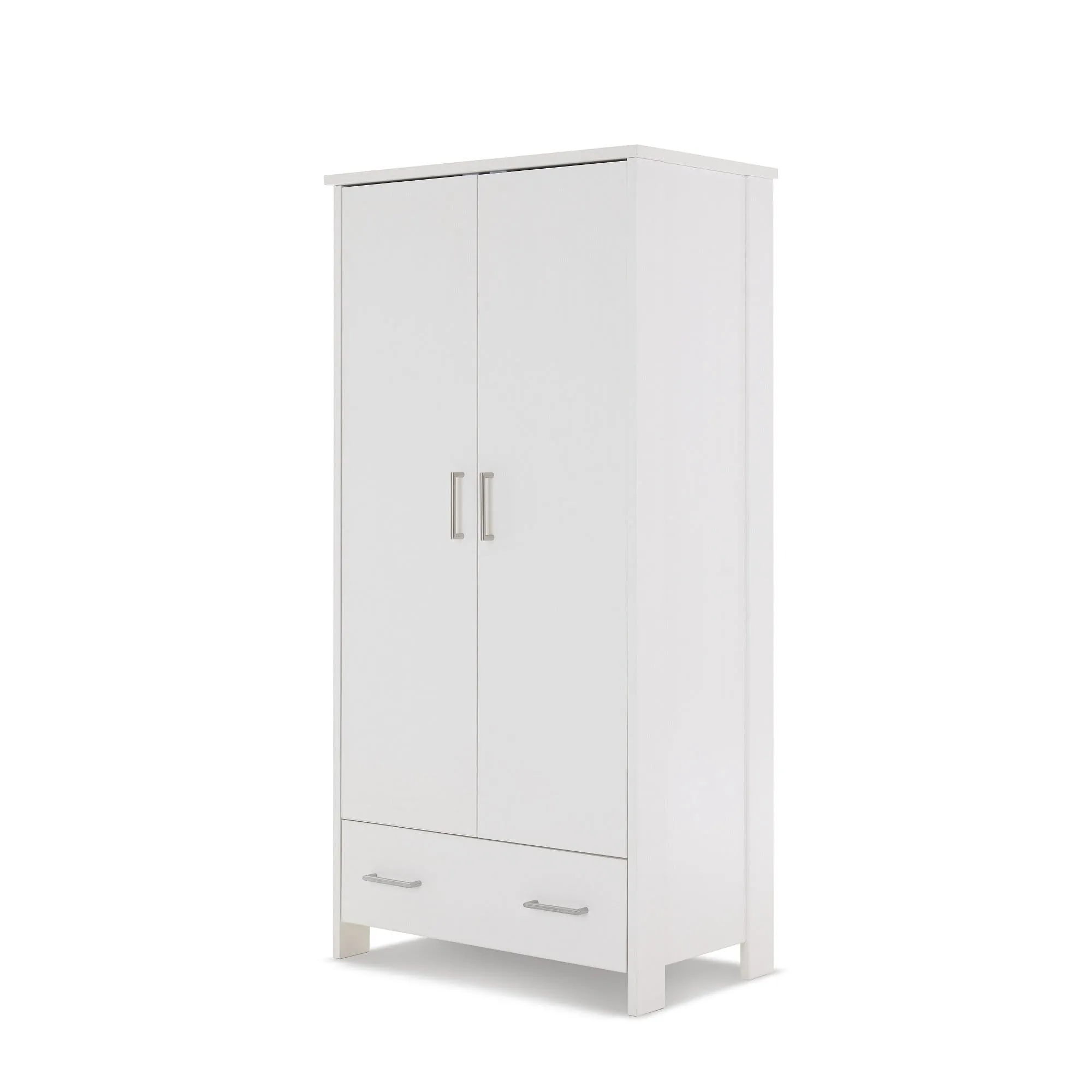 Obaby Nika Double Wardrobe - White Wash