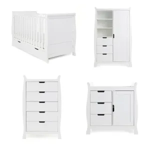OBABY Stamford Classic 4 Piece Room Set - White