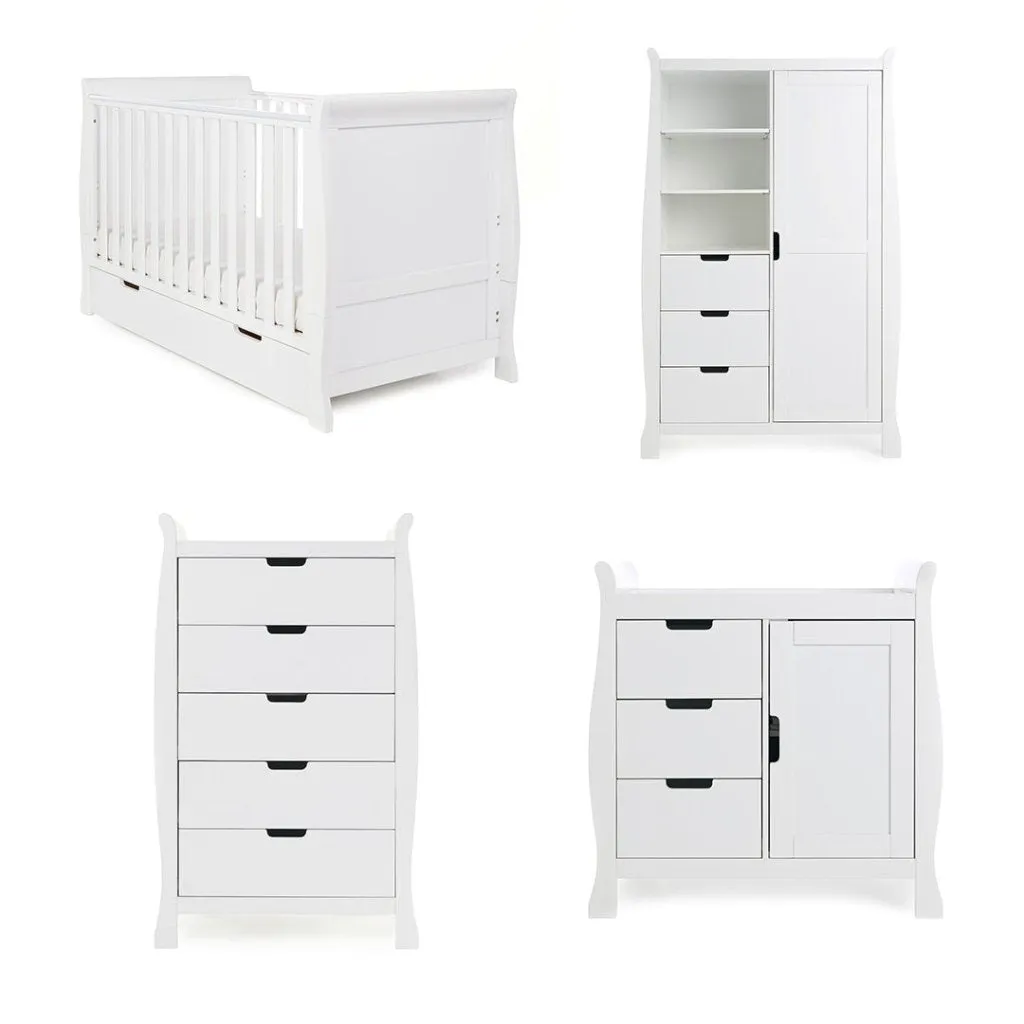 OBABY Stamford Classic 4 Piece Room Set - White
