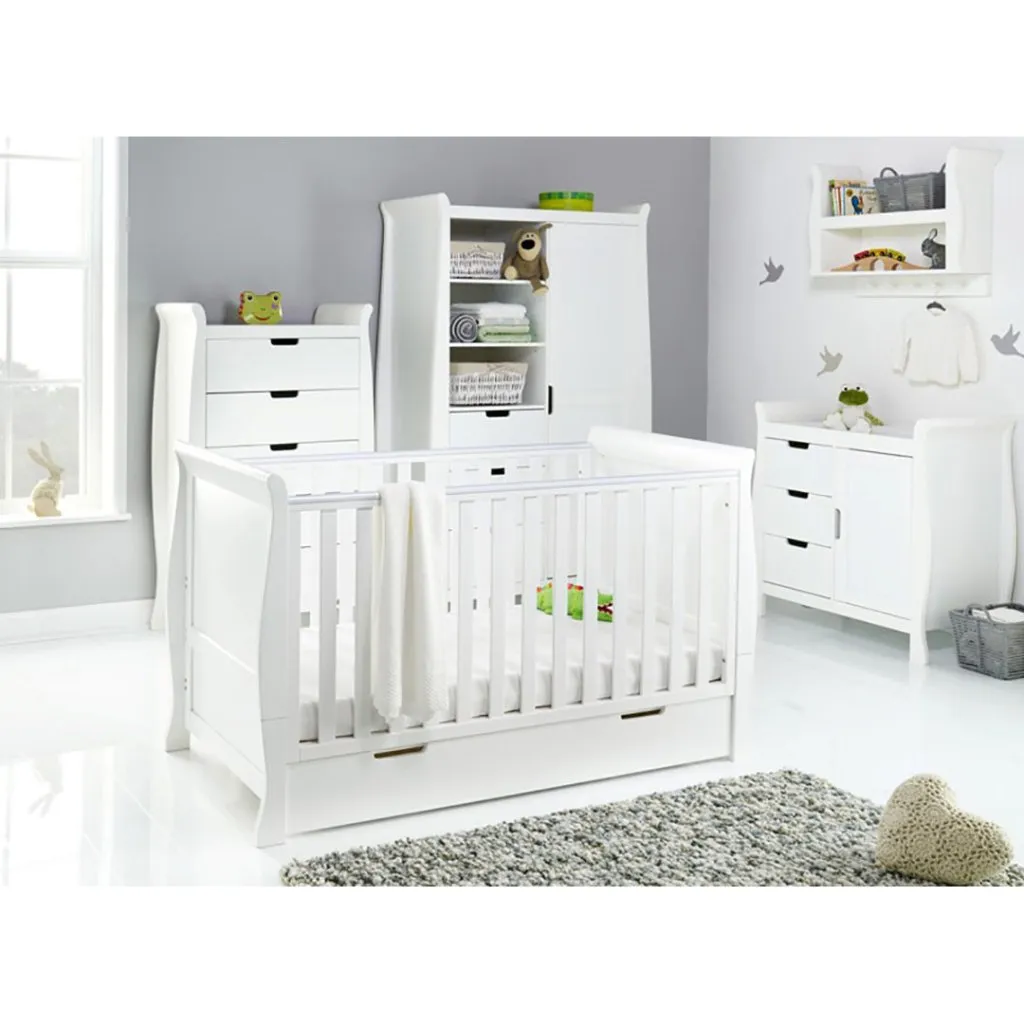 OBABY Stamford Classic 4 Piece Room Set - White