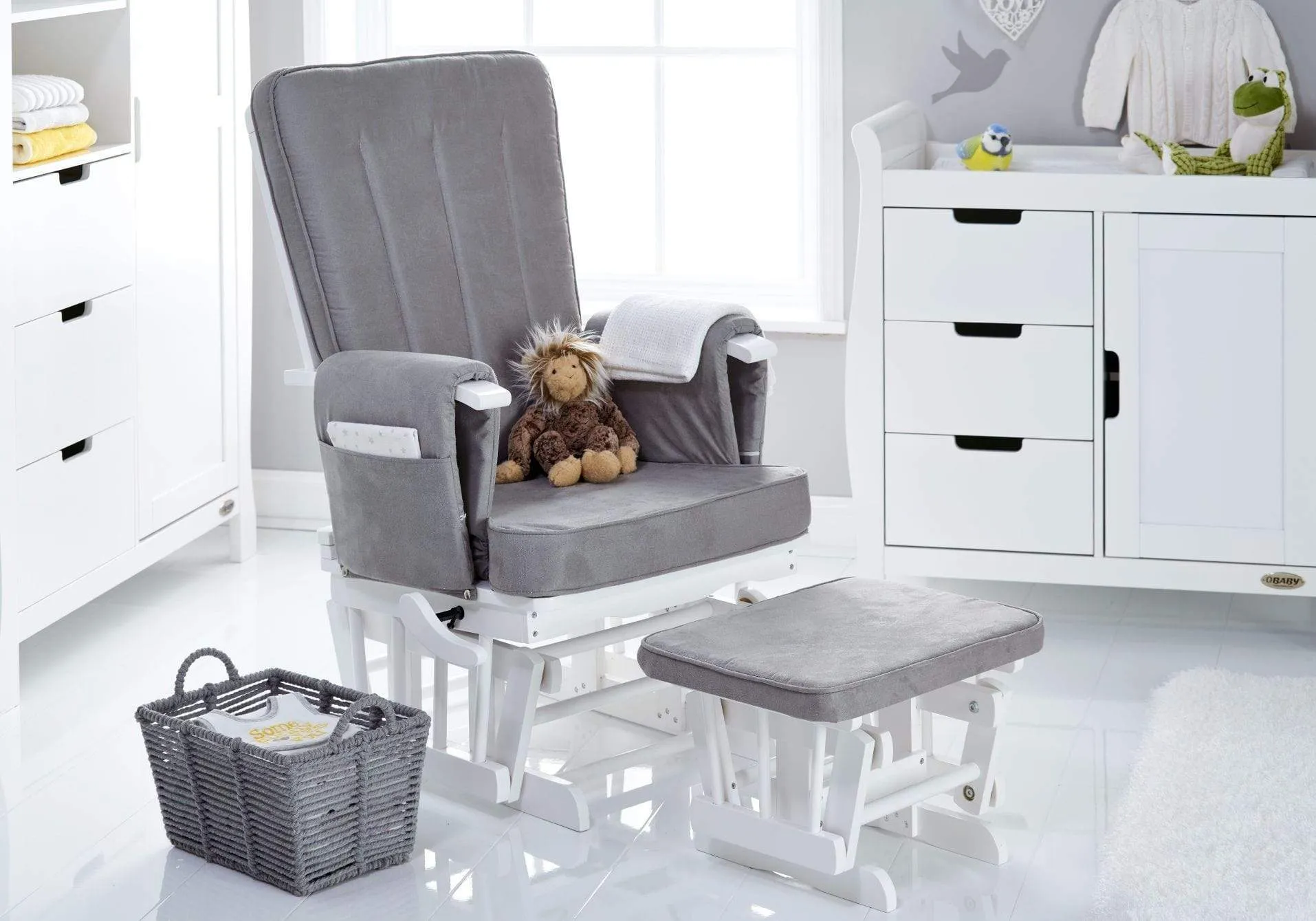 Obaby Stamford Classic 7 Piece Room Set Warm Grey