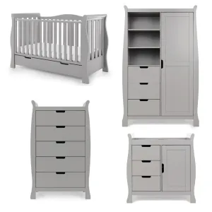 OBABY Stamford Luxe 4 Piece Room Set - Warm Grey