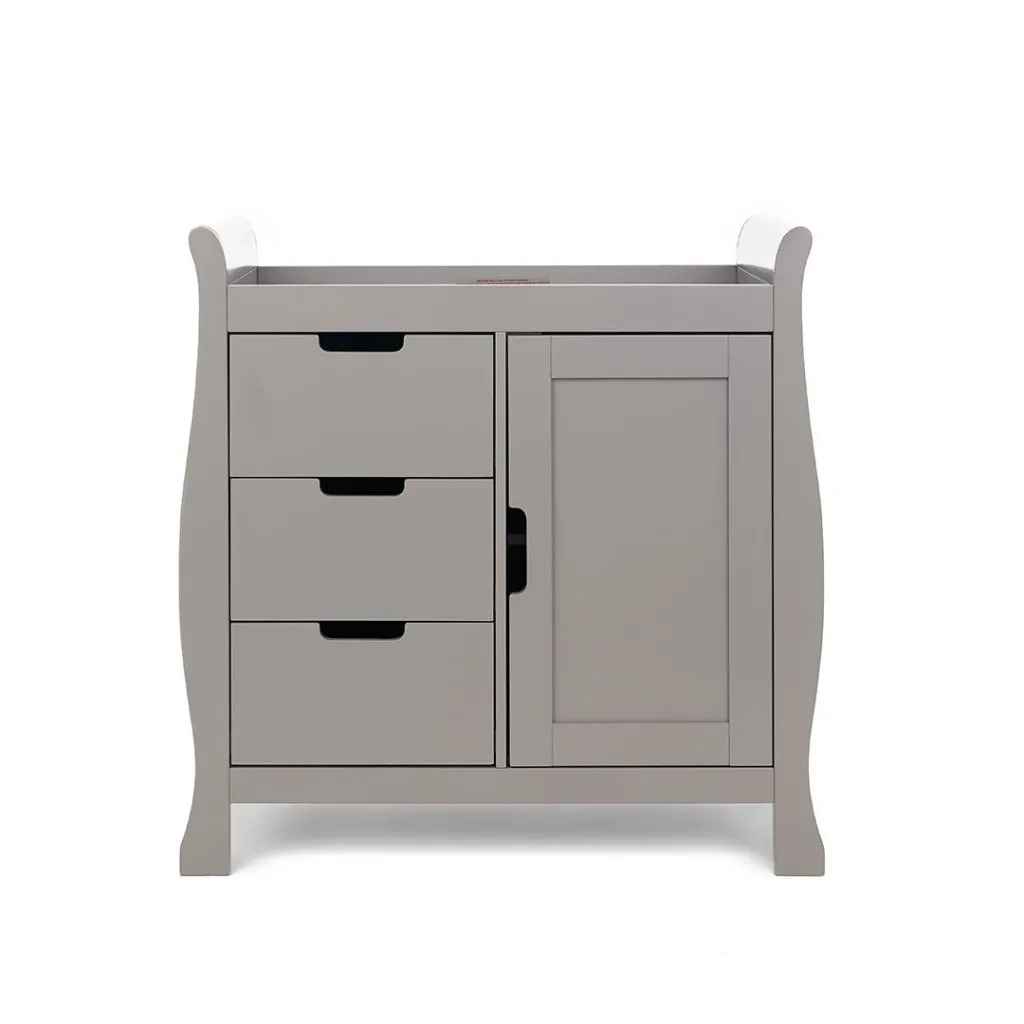 OBABY Stamford Mini Sleigh 3 Piece Room Set - Warm Grey