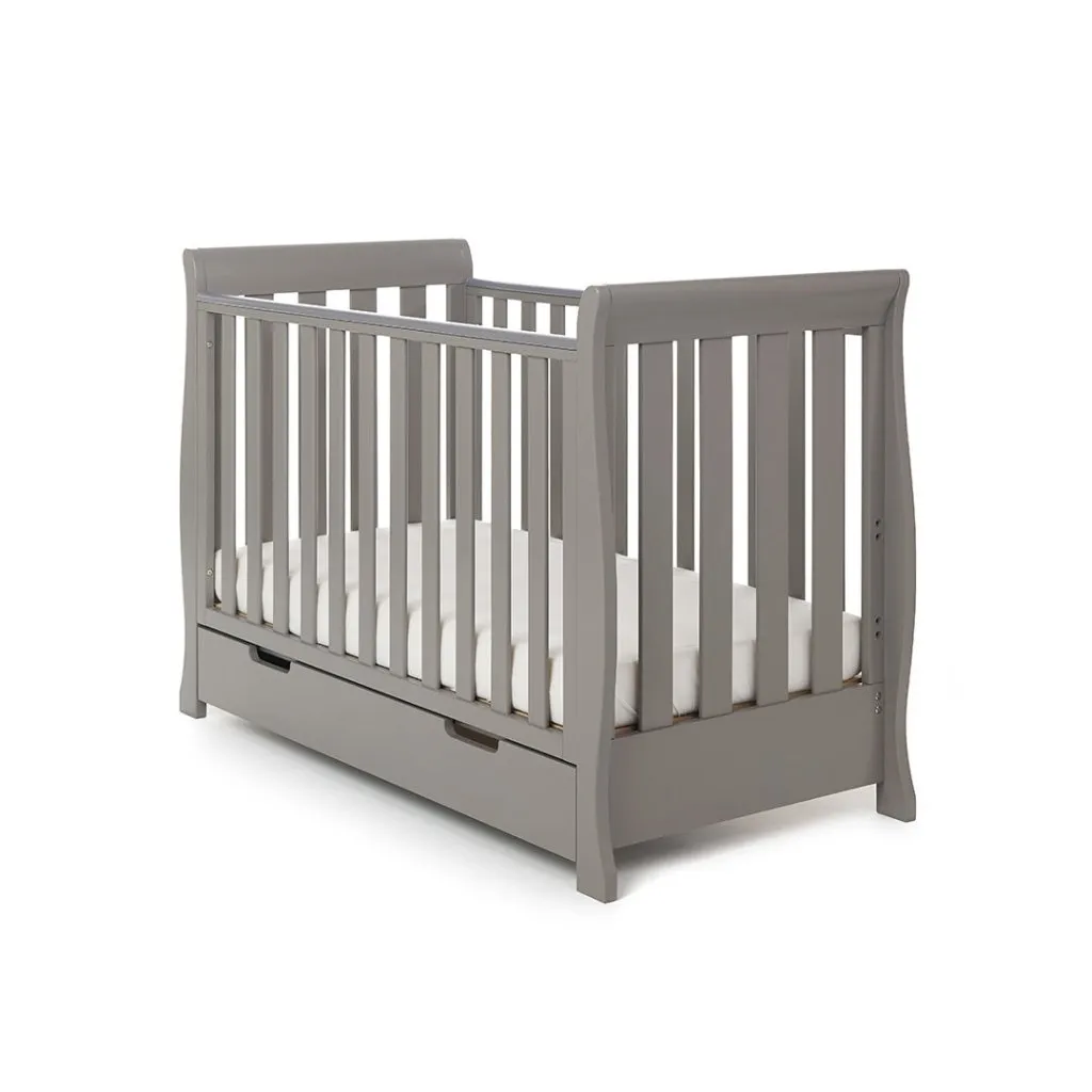 OBABY Stamford Mini Sleigh 3 Piece Room Set - Warm Grey