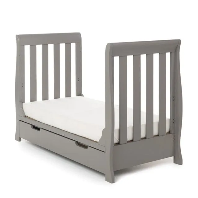 Obaby Stamford Mini Sleigh Cot Bed -& Moisture Management Mattress - Direct Delivery