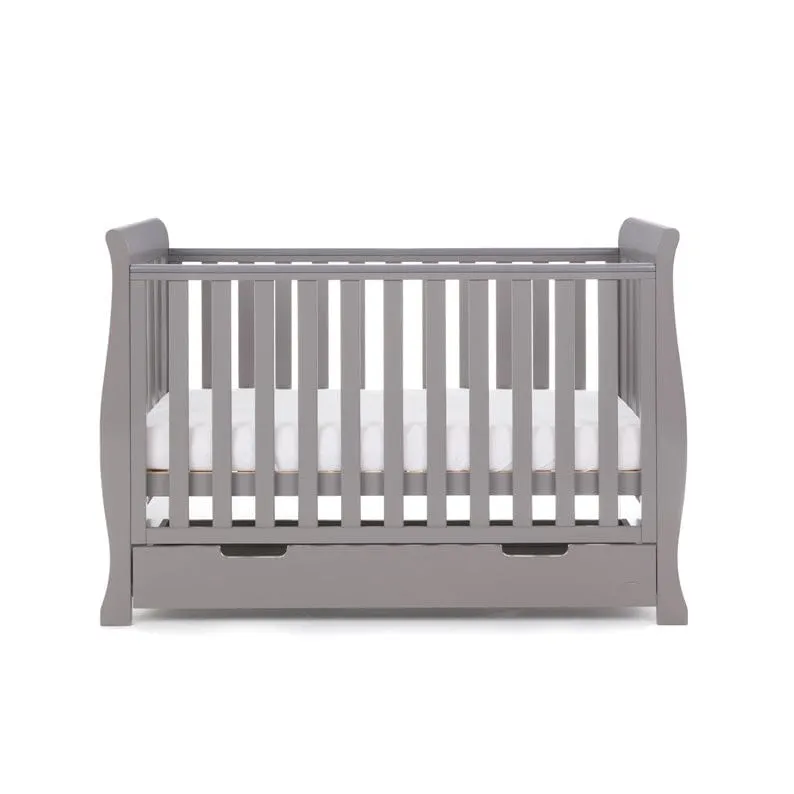 Obaby Stamford Mini Sleigh Cot Bed -& Moisture Management Mattress - Direct Delivery