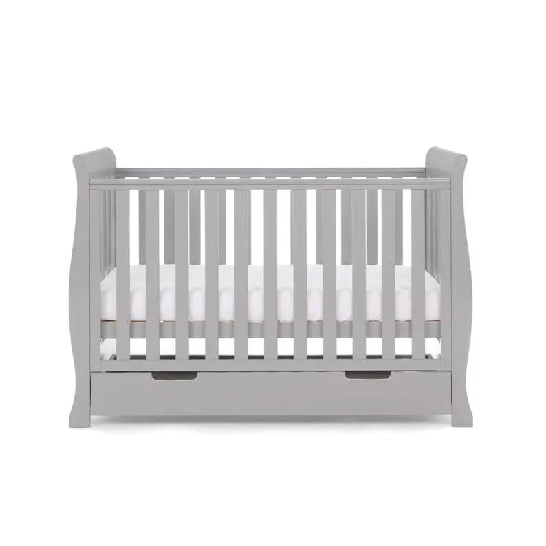 Obaby Stamford Mini Sleigh Cot Bed -& Moisture Management Mattress - Direct Delivery