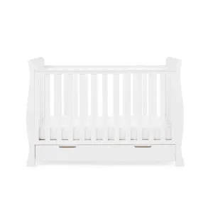 Obaby Stamford Mini Sleigh Cot Bed -& Moisture Management Mattress - Direct Delivery