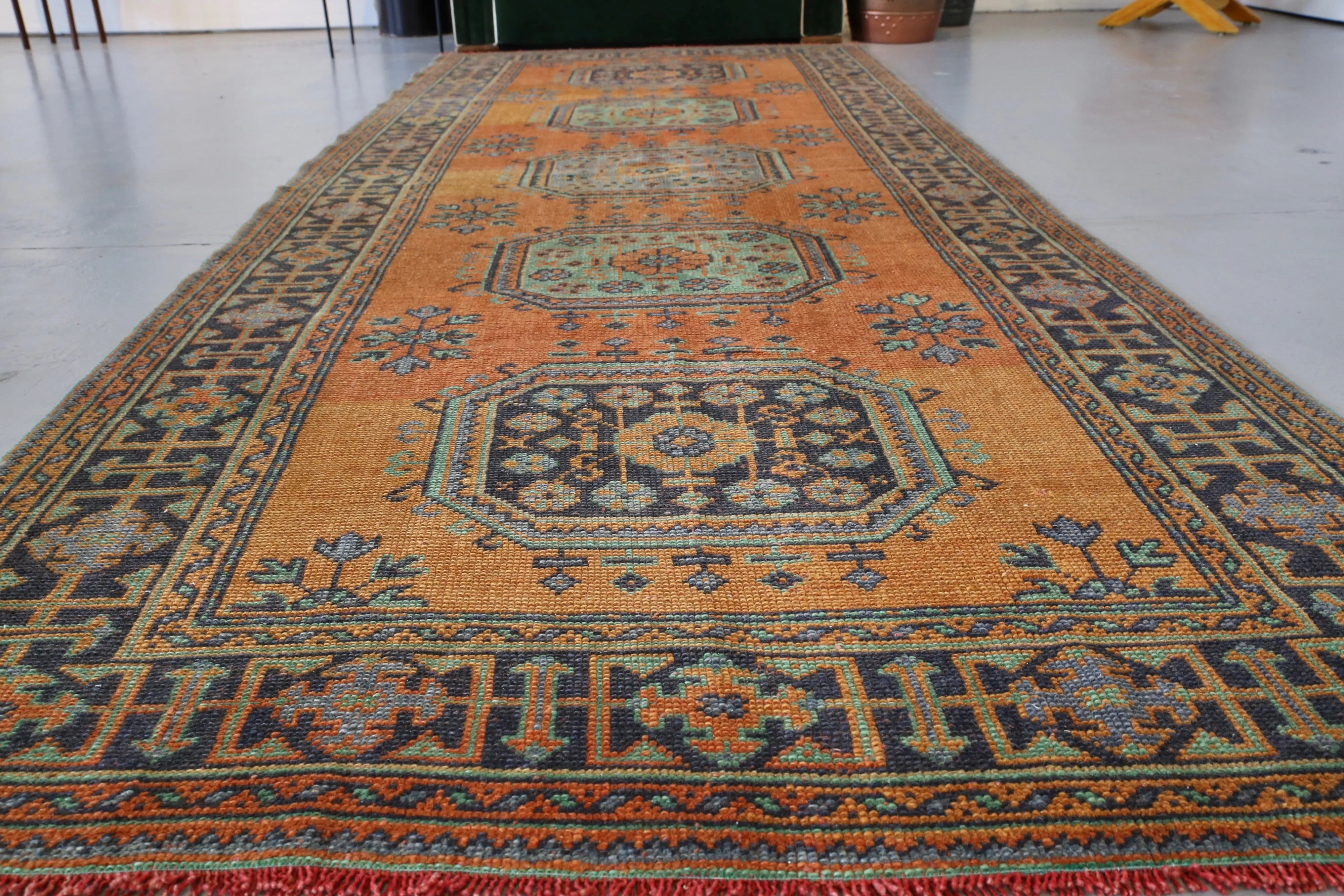 Old Konya Sille Runner Rug 4.8ftx12.3ft