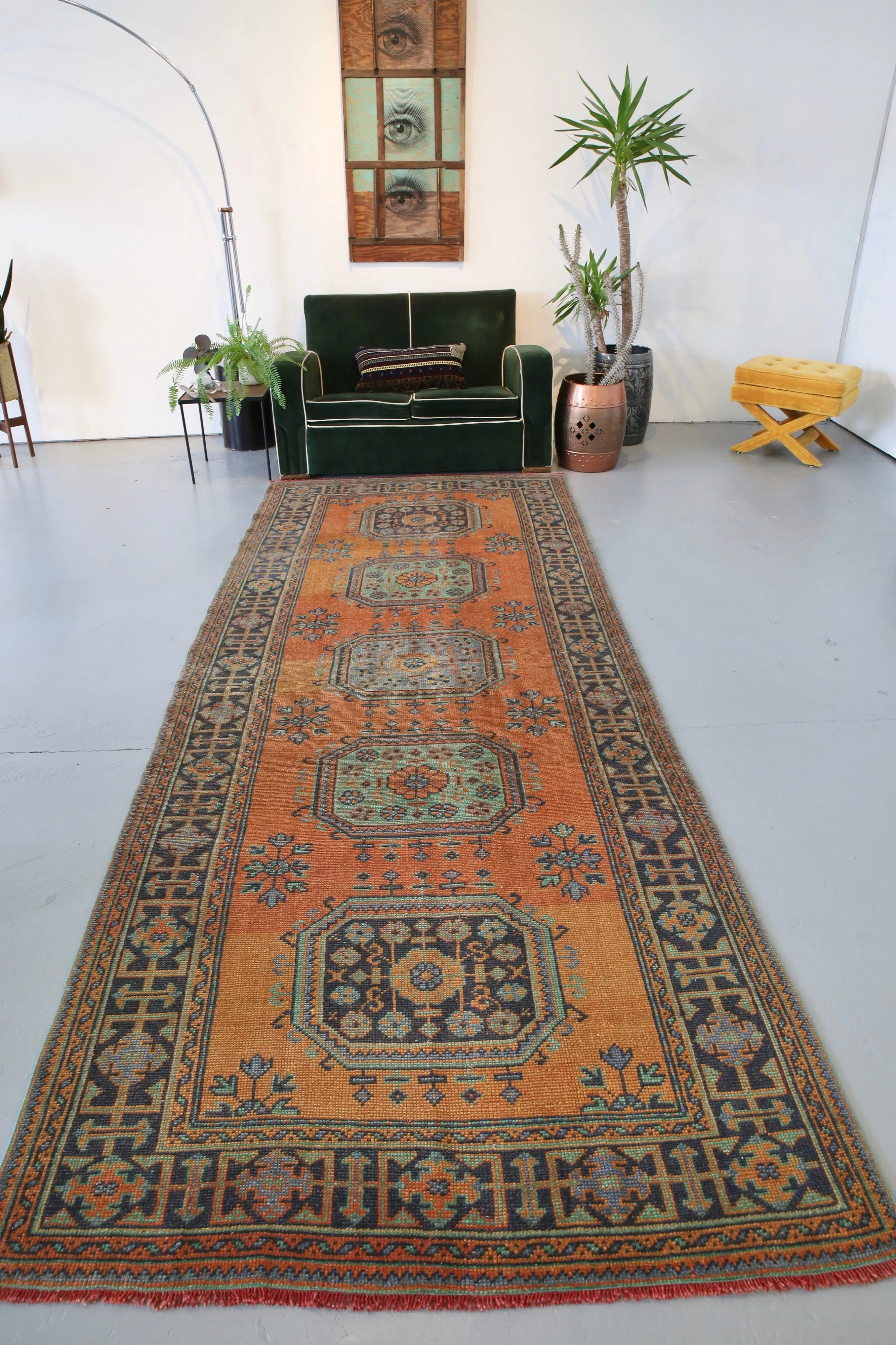 Old Konya Sille Runner Rug 4.8ftx12.3ft