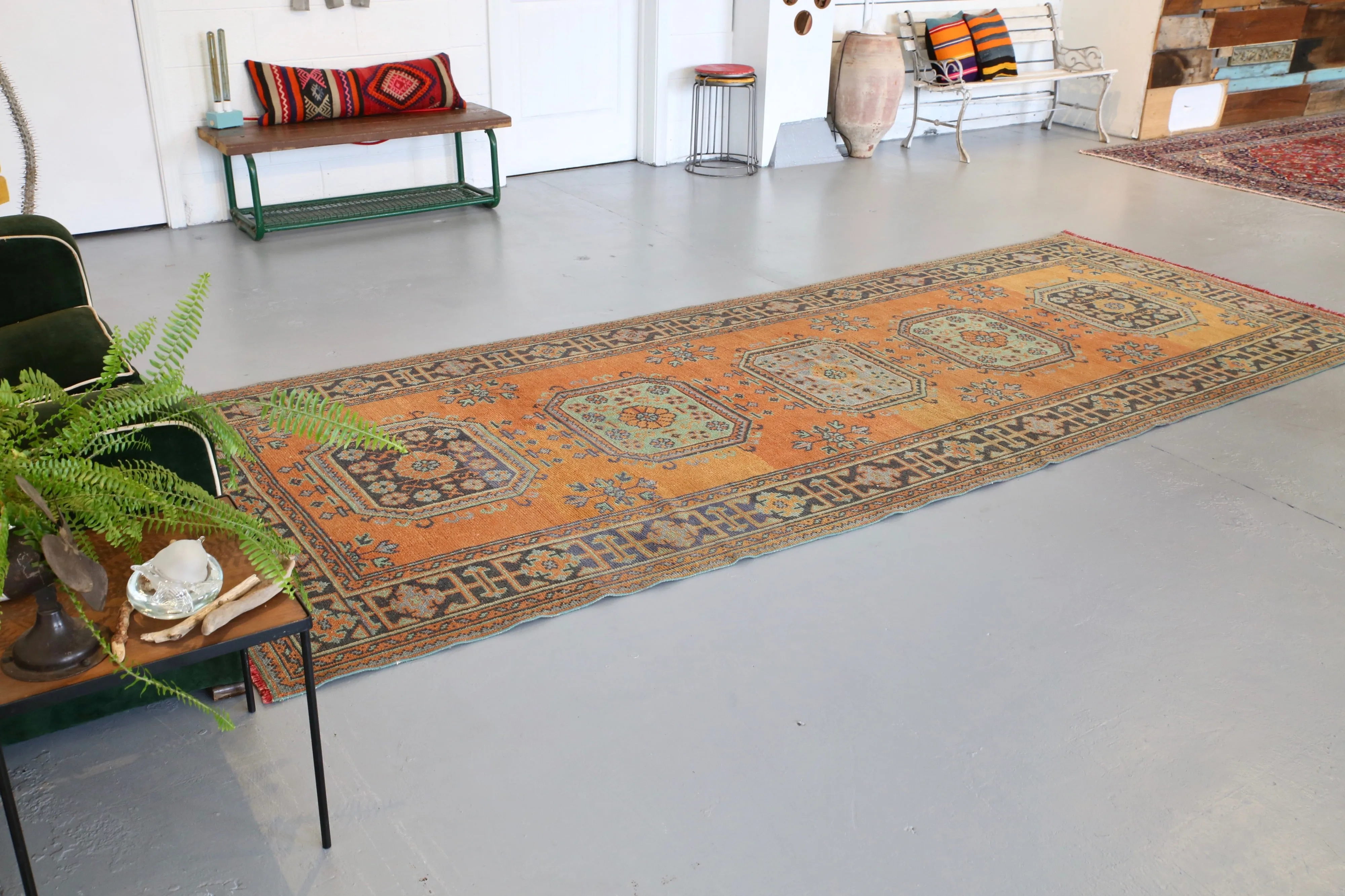 Old Konya Sille Runner Rug 4.8ftx12.3ft