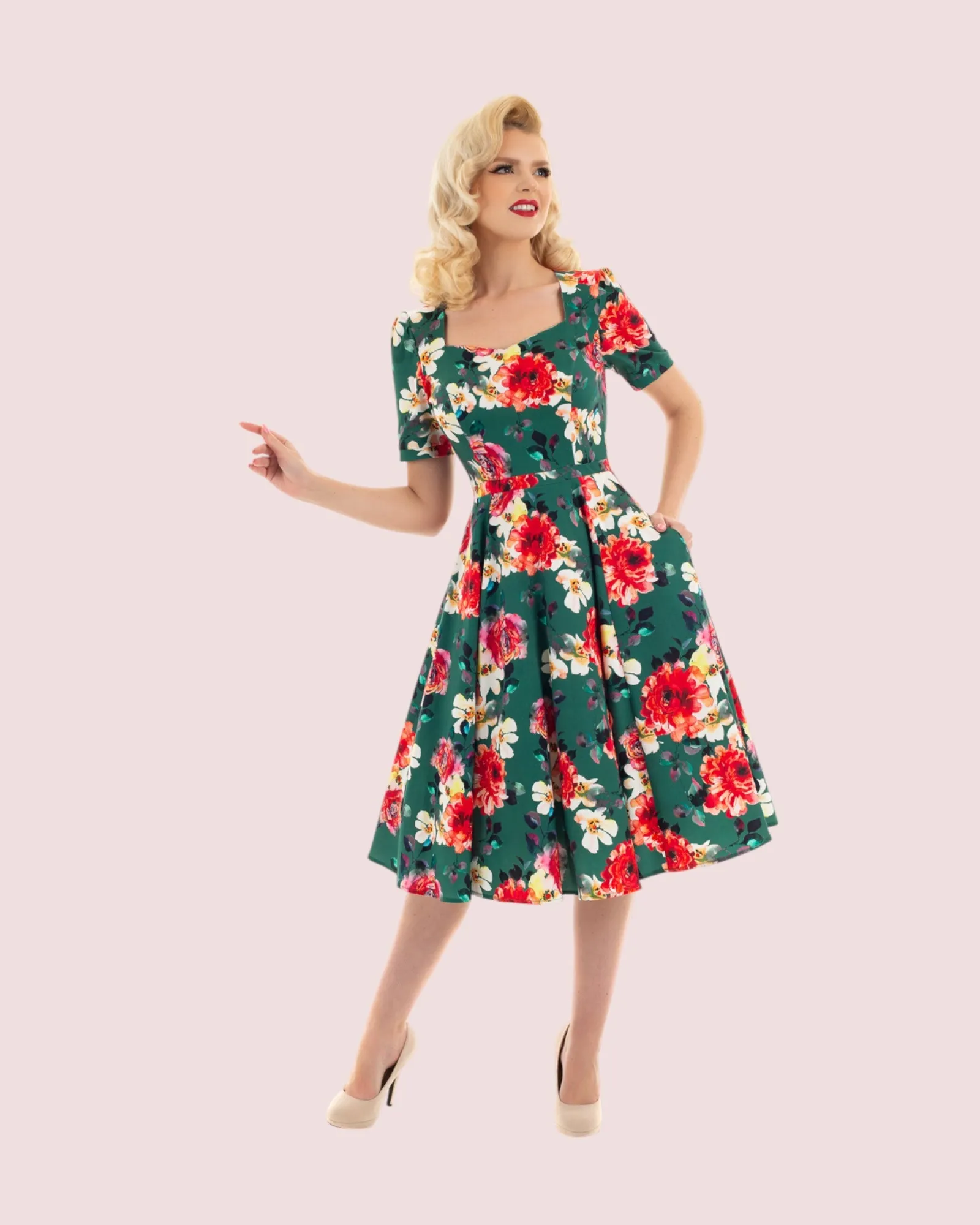 Pamela Swing Kleid - green