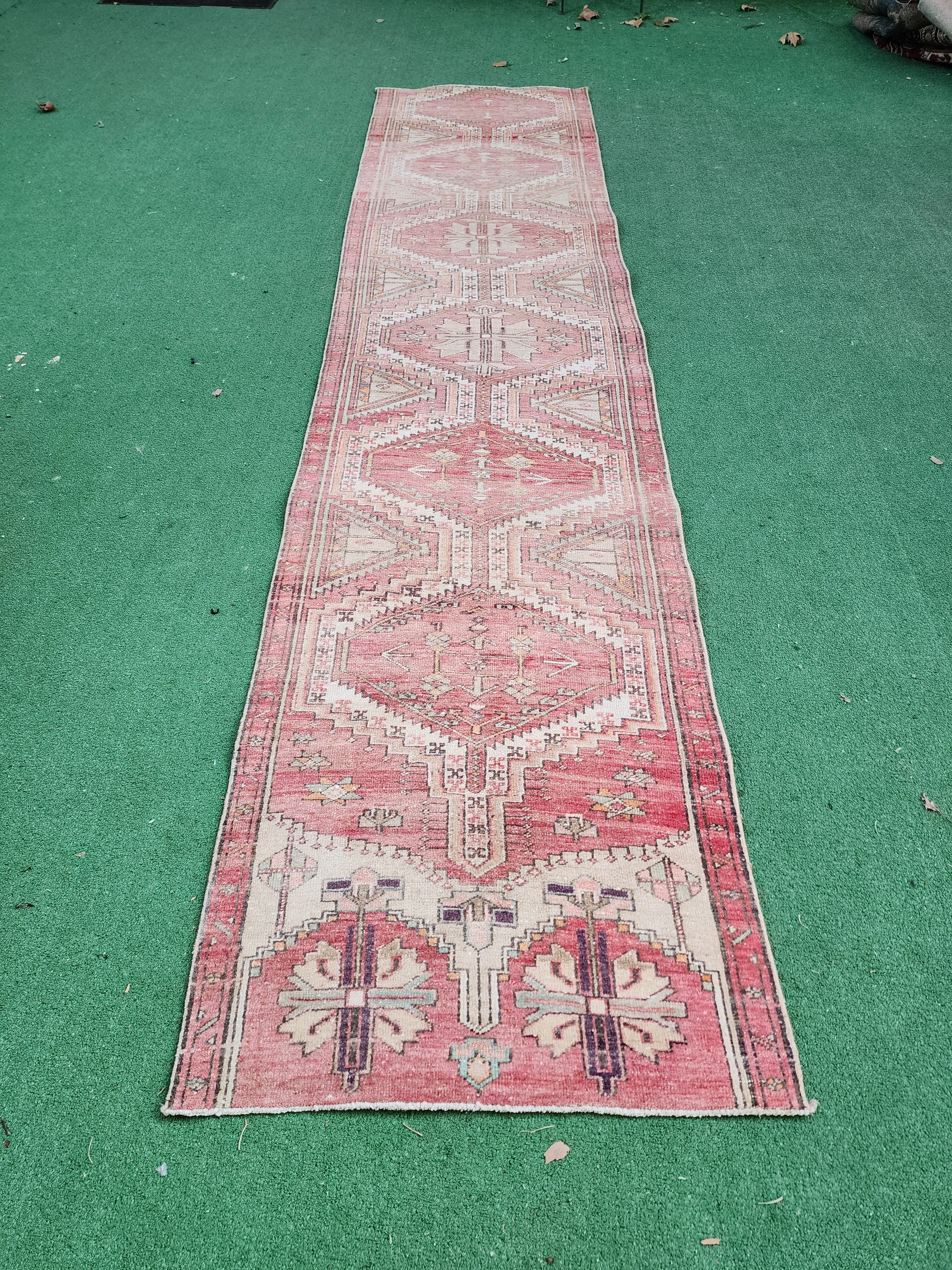 Persian Vintage Runner Rug, 11'2''x2'6''