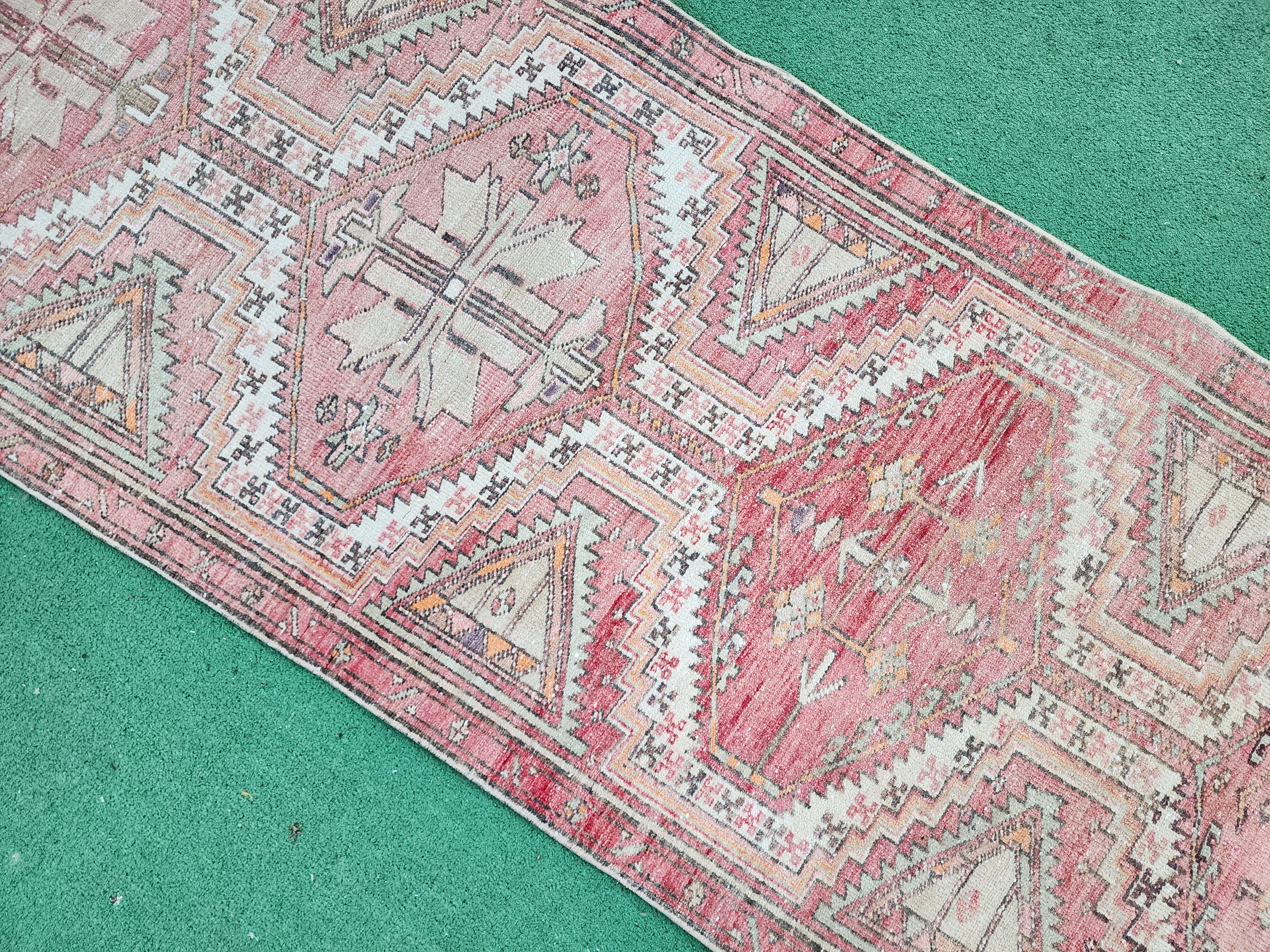 Persian Vintage Runner Rug, 11'2''x2'6''