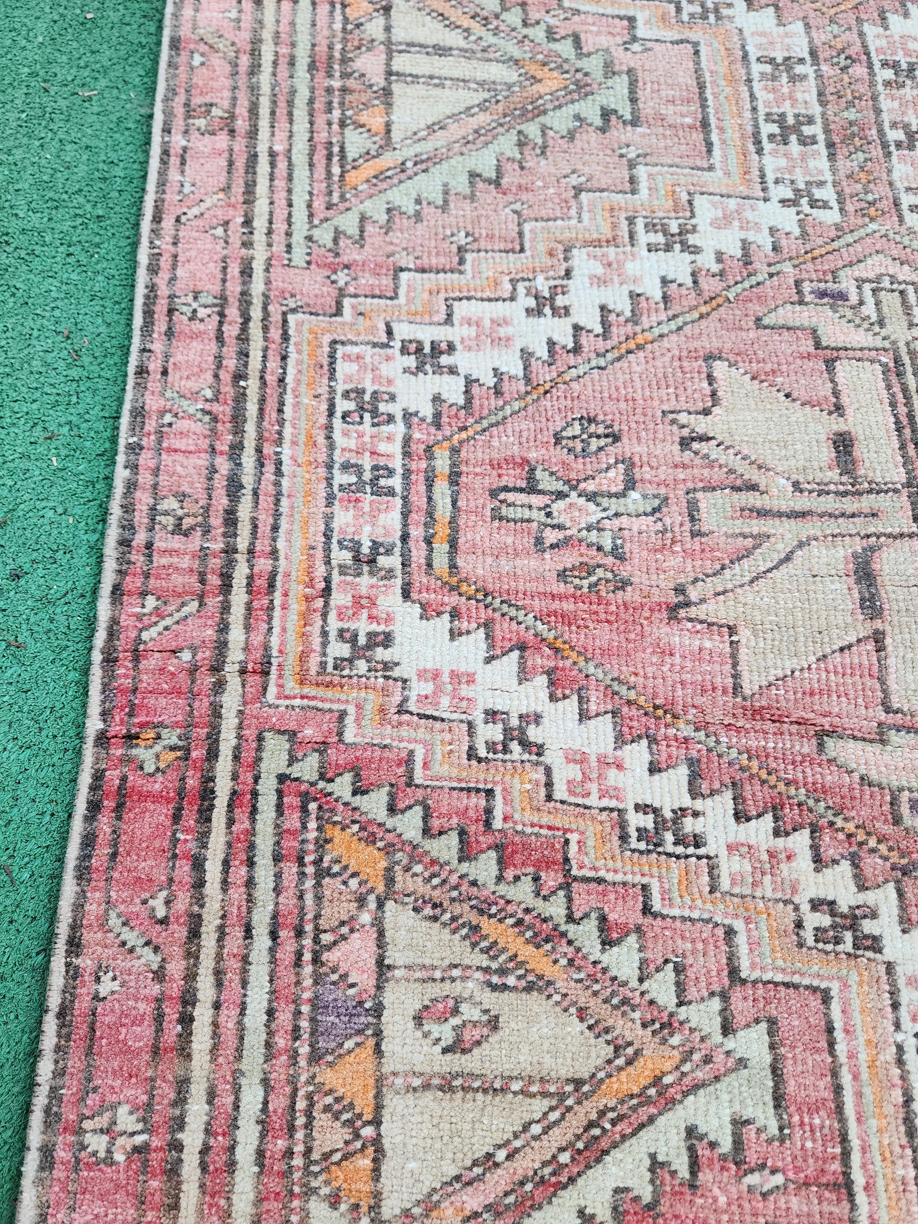 Persian Vintage Runner Rug, 11'2''x2'6''
