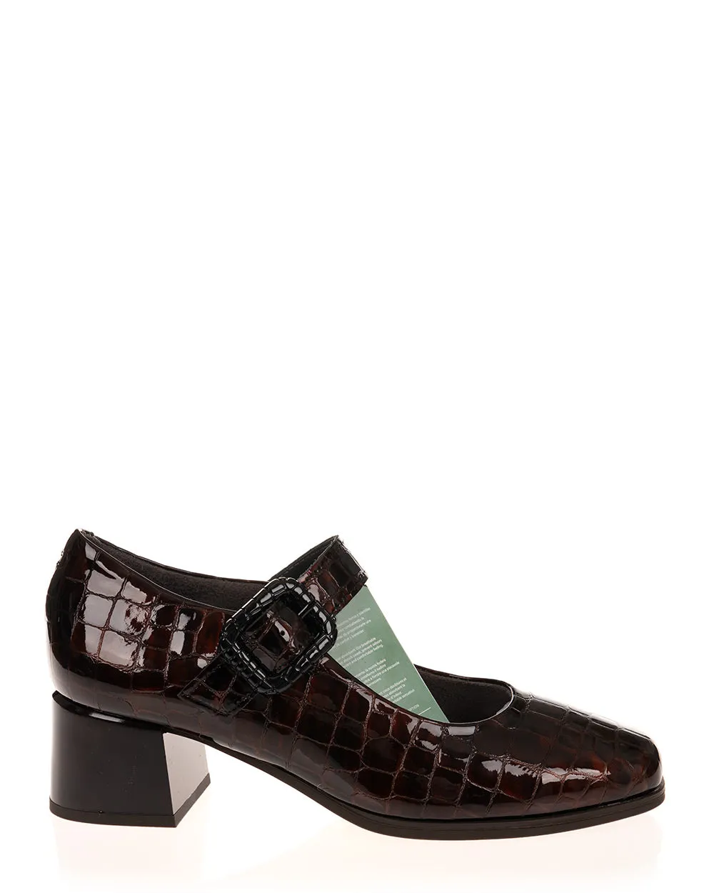 Pitillos 10122 Marron Croco Patent Leather MaryJane Shoe