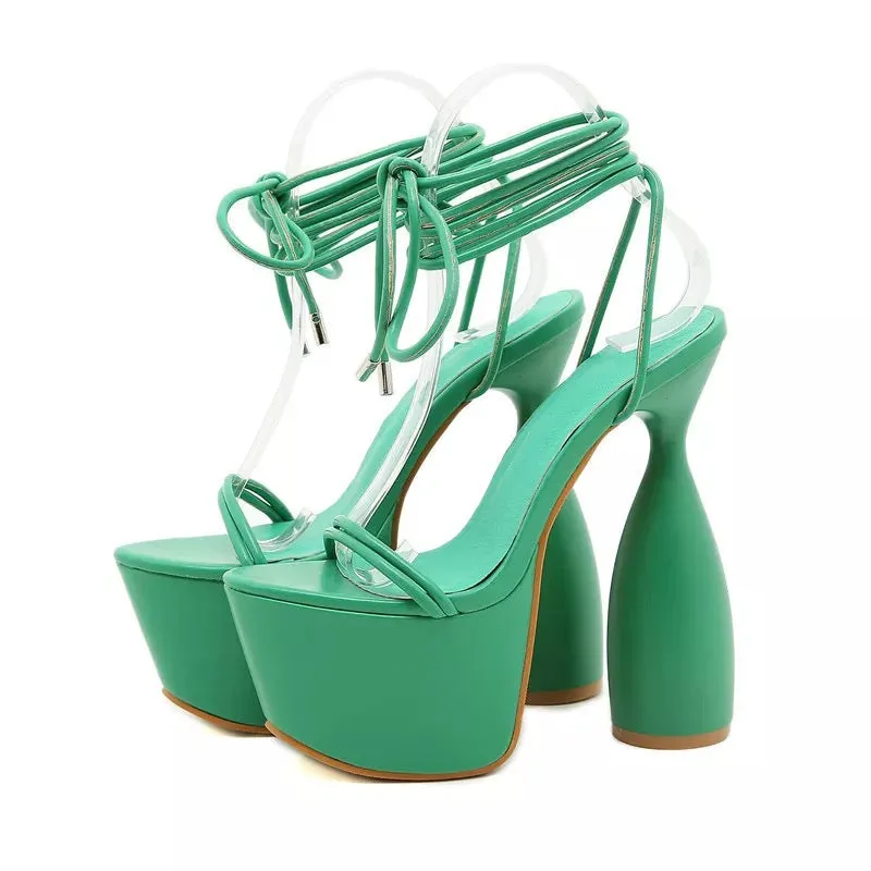 PLATFORM OPEN-TOE GLADIATORS