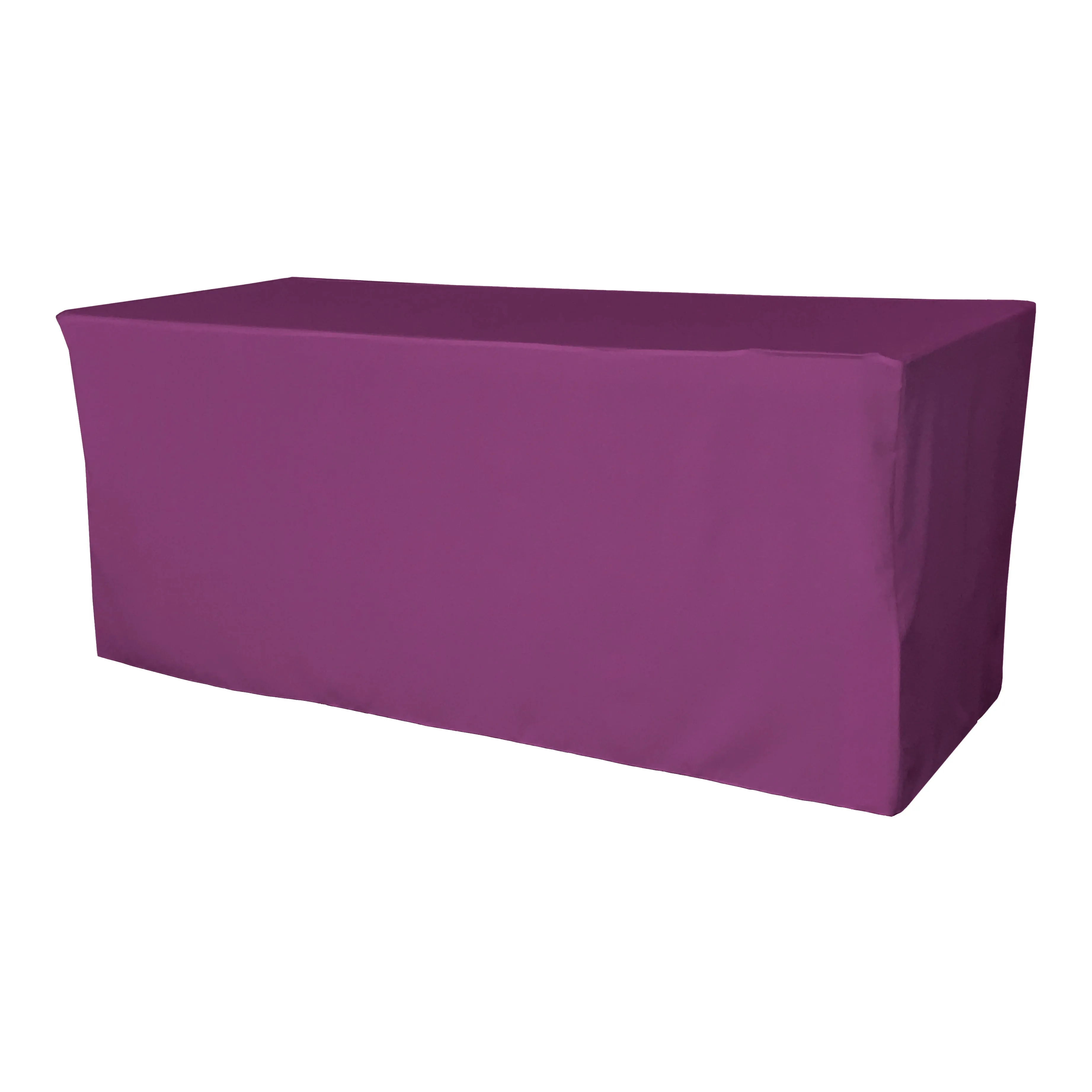 Polyester Poplin Fitted Tablecloth 96 by 30 by 30-Inch