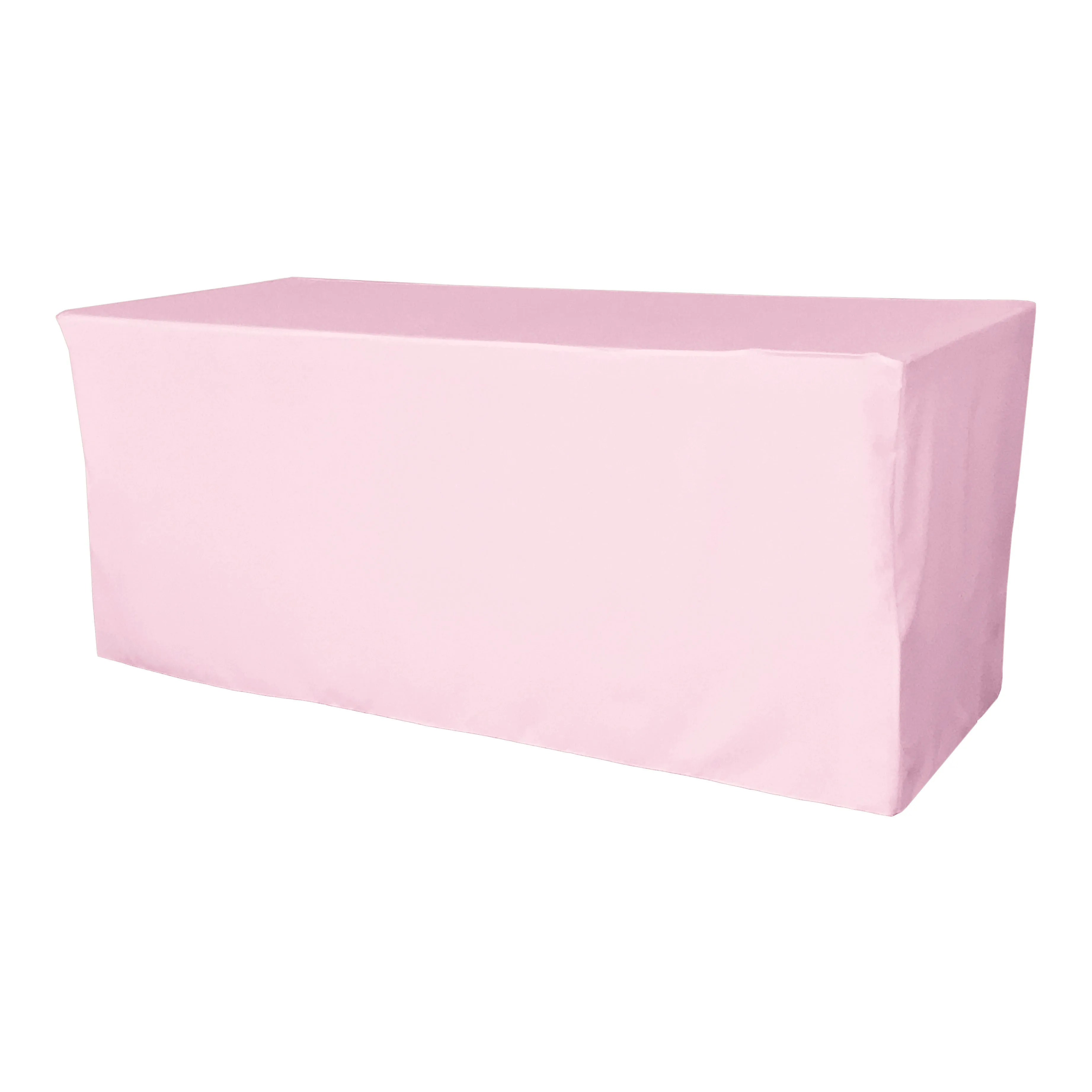 Polyester Poplin Fitted Tablecloth 96 by 30 by 30-Inch