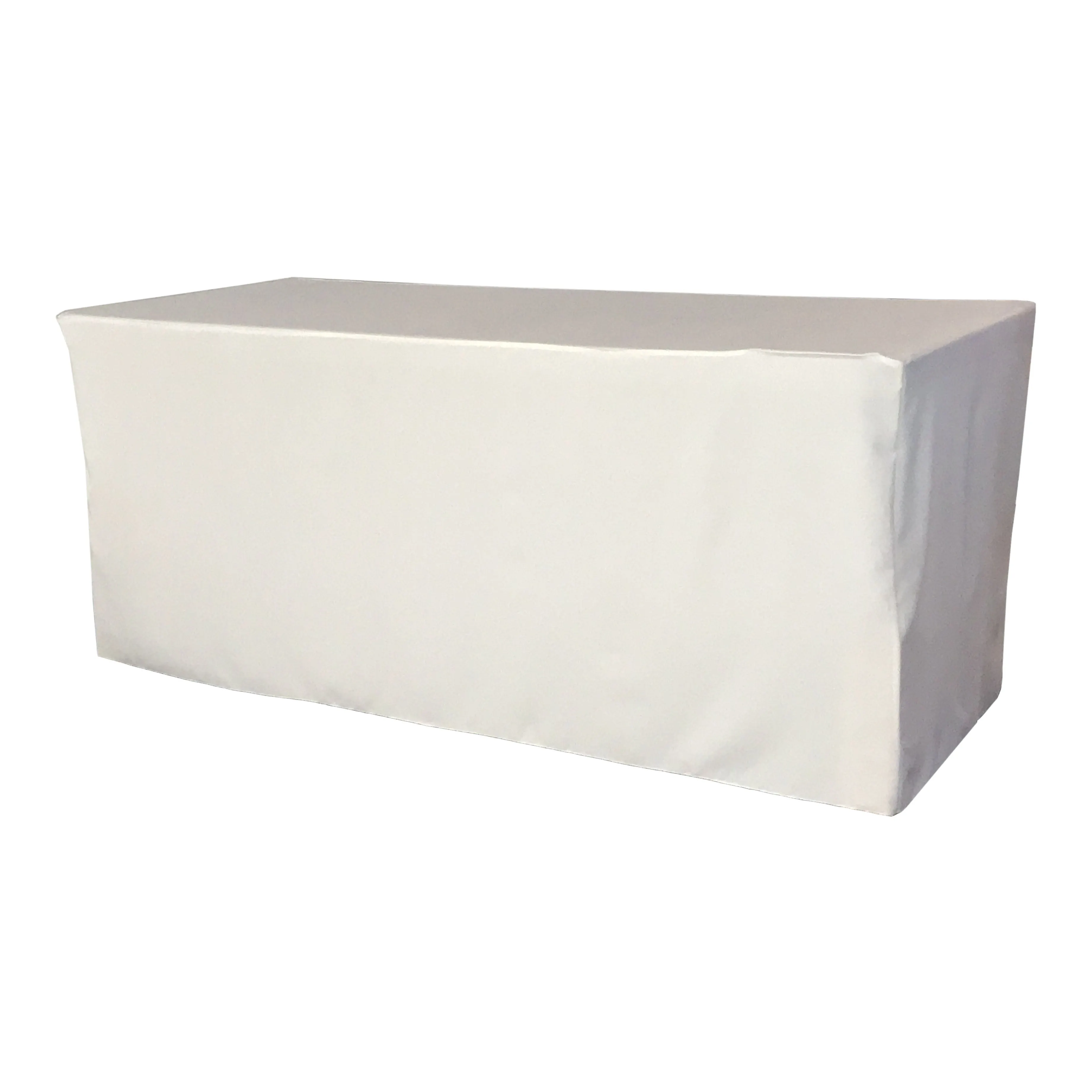Polyester Poplin Fitted Tablecloth 96 by 30 by 30-Inch