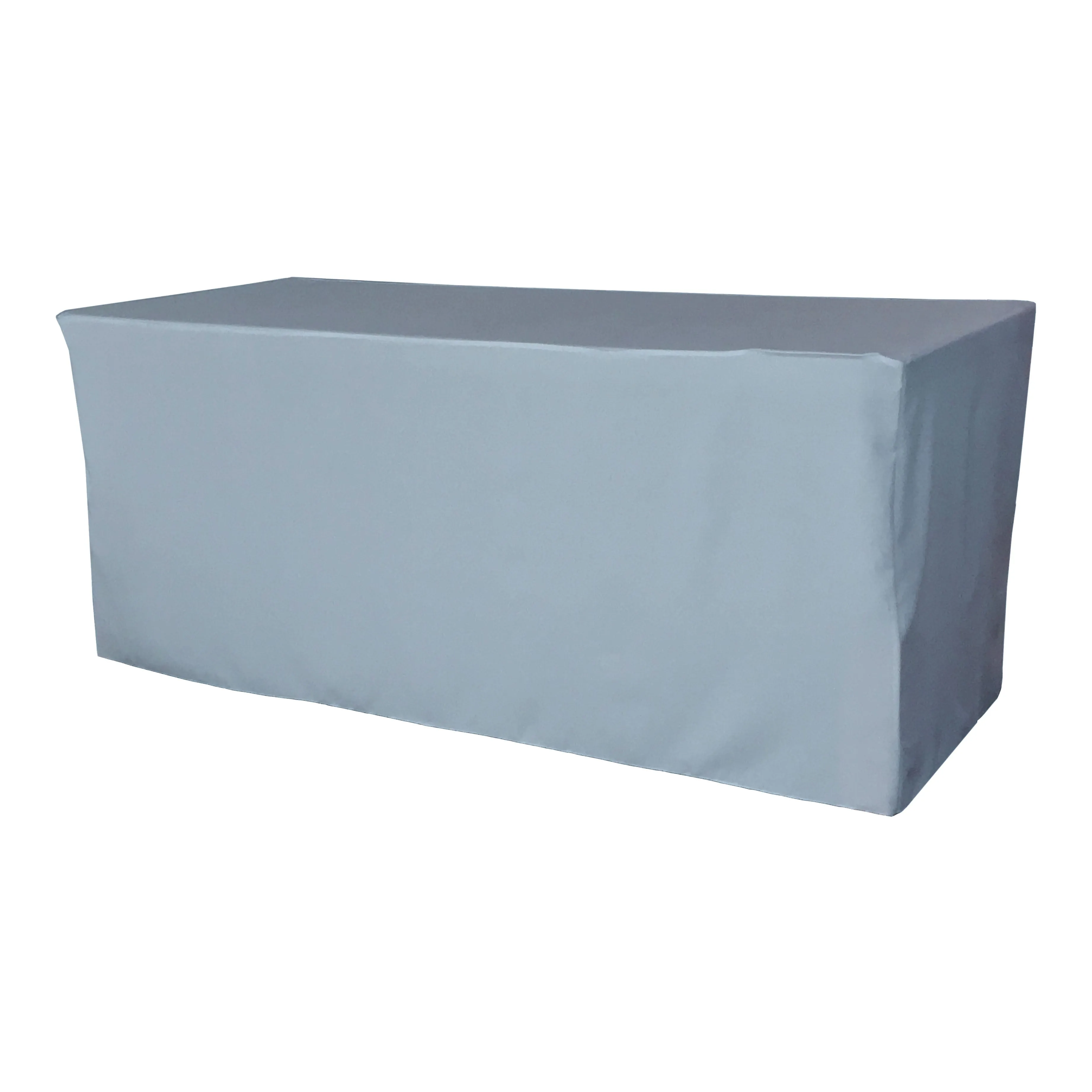 Polyester Poplin Fitted Tablecloth 96 by 30 by 30-Inch