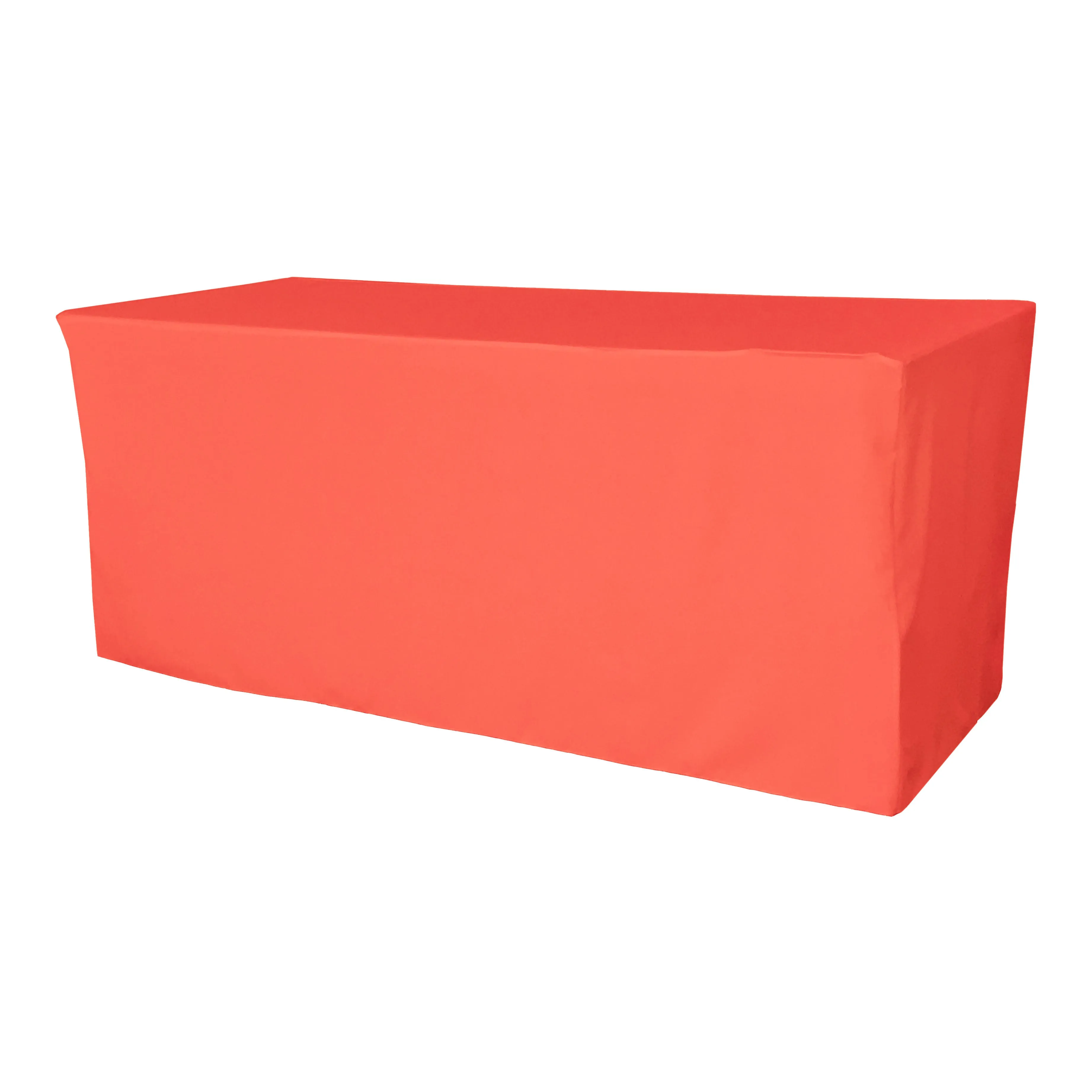 Polyester Poplin Fitted Tablecloth 96 by 30 by 30-Inch