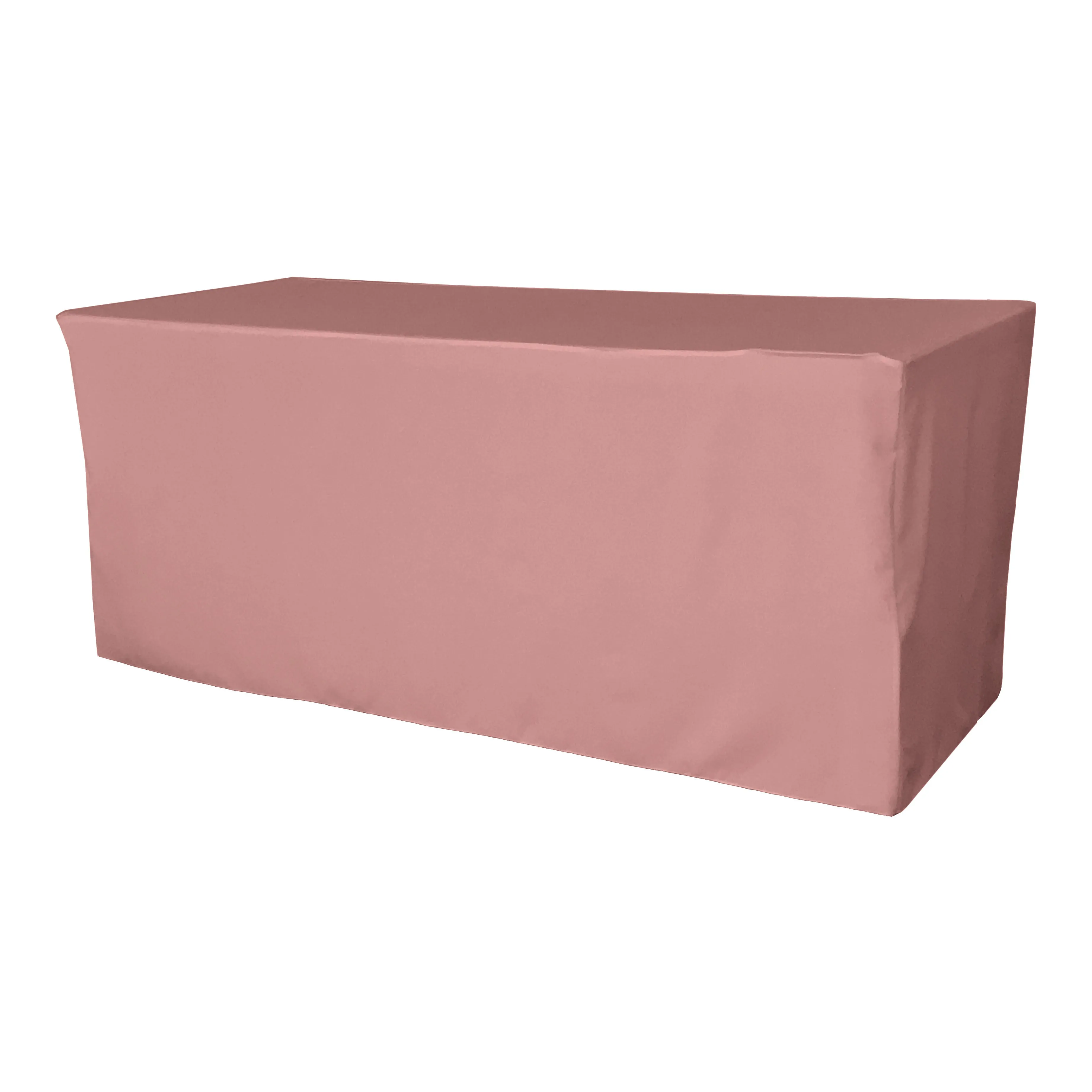 Polyester Poplin Fitted Tablecloth 96 by 30 by 30-Inch