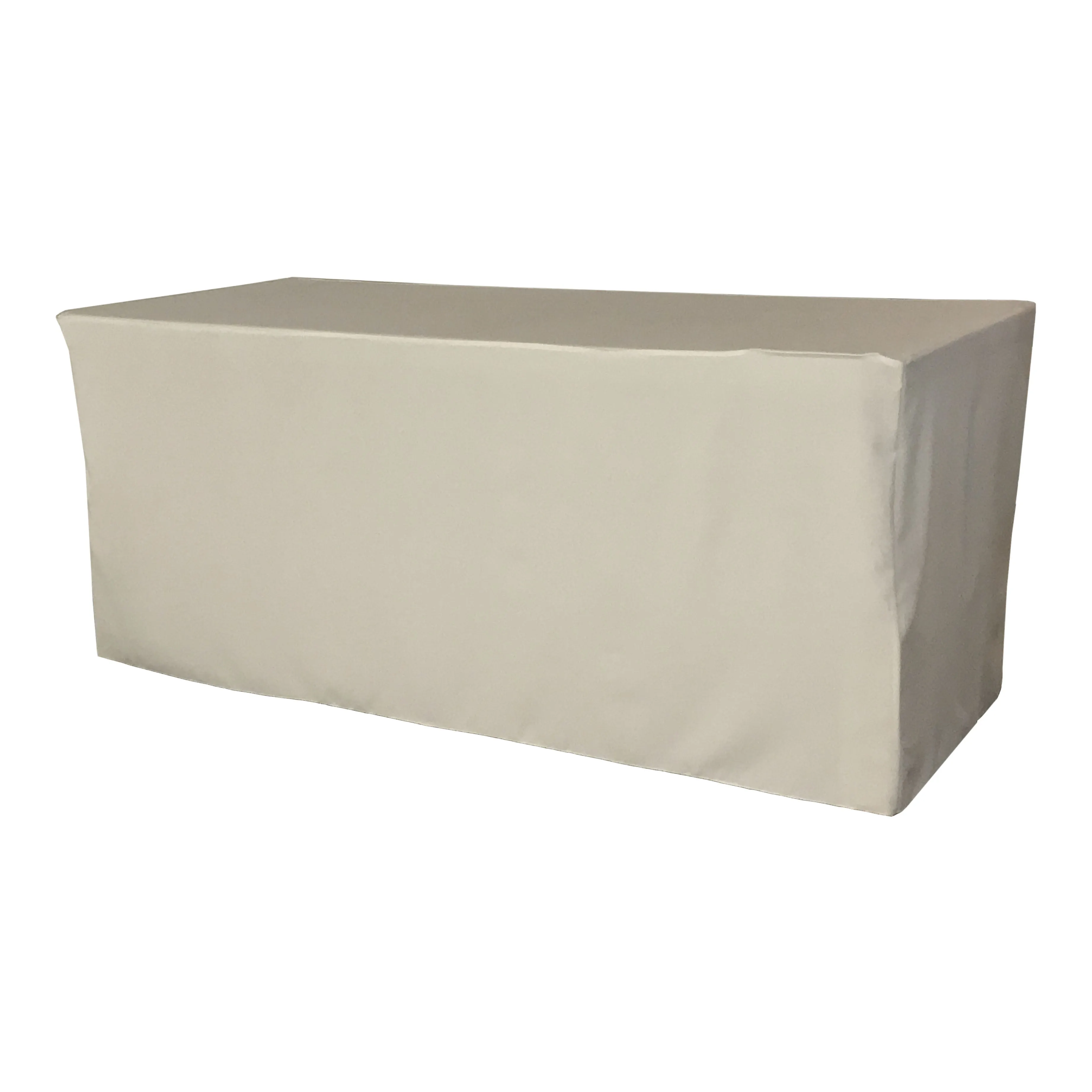 Polyester Poplin Fitted Tablecloth 96 by 30 by 30-Inch