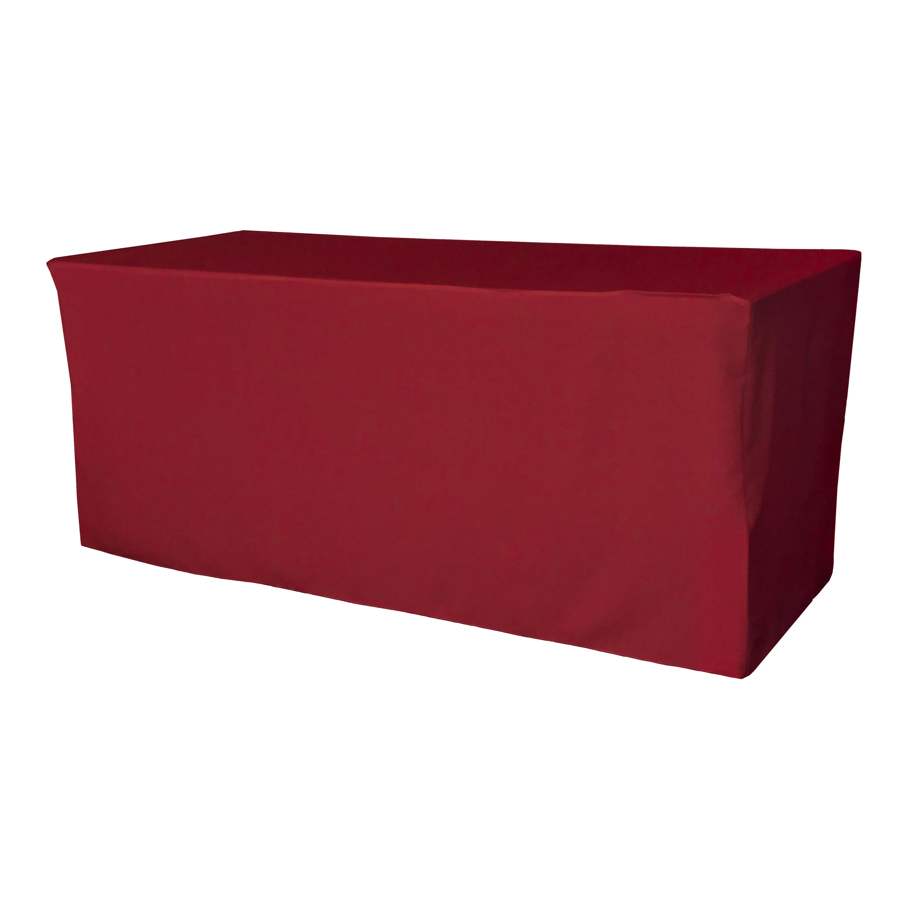 Polyester Poplin Fitted Tablecloth 96 by 30 by 30-Inch
